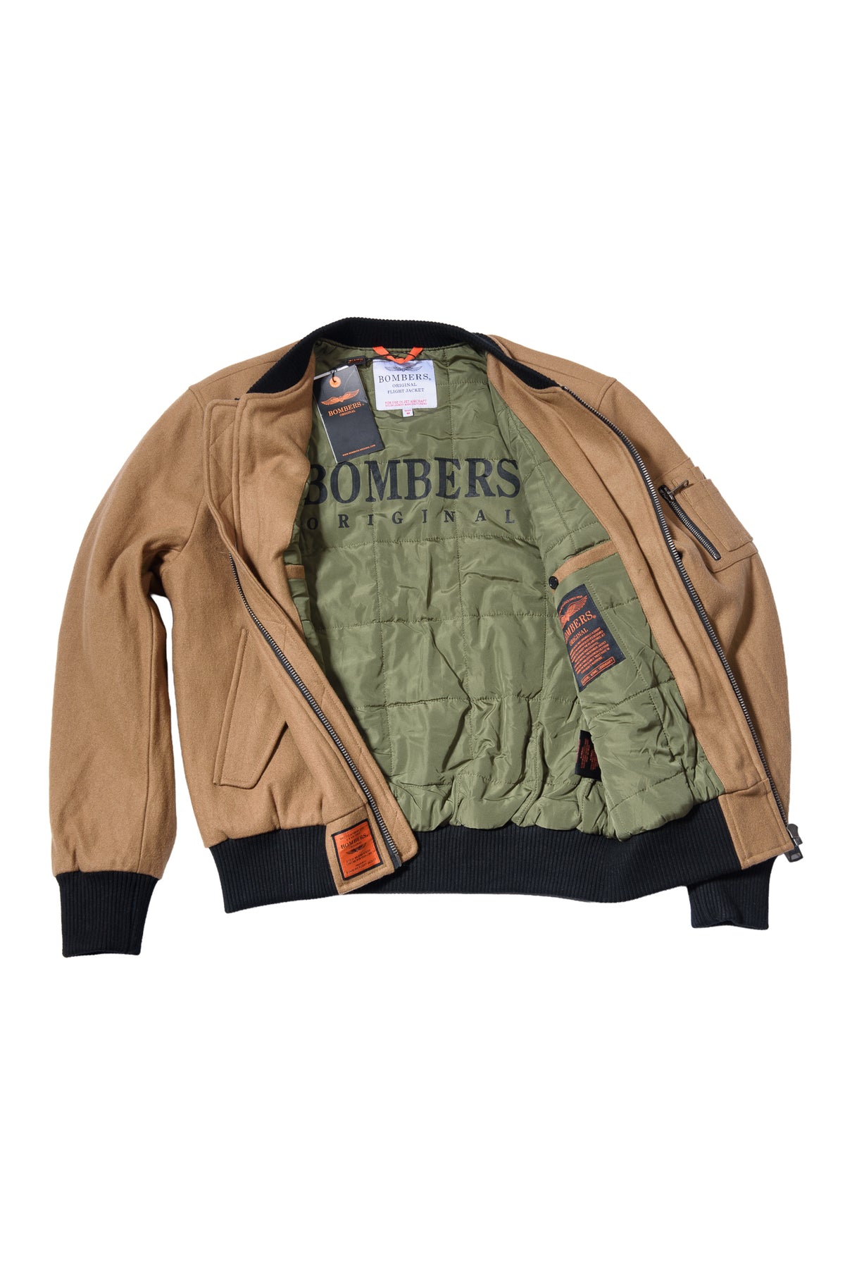 Bomber Original Men Panno di Lana Cammello