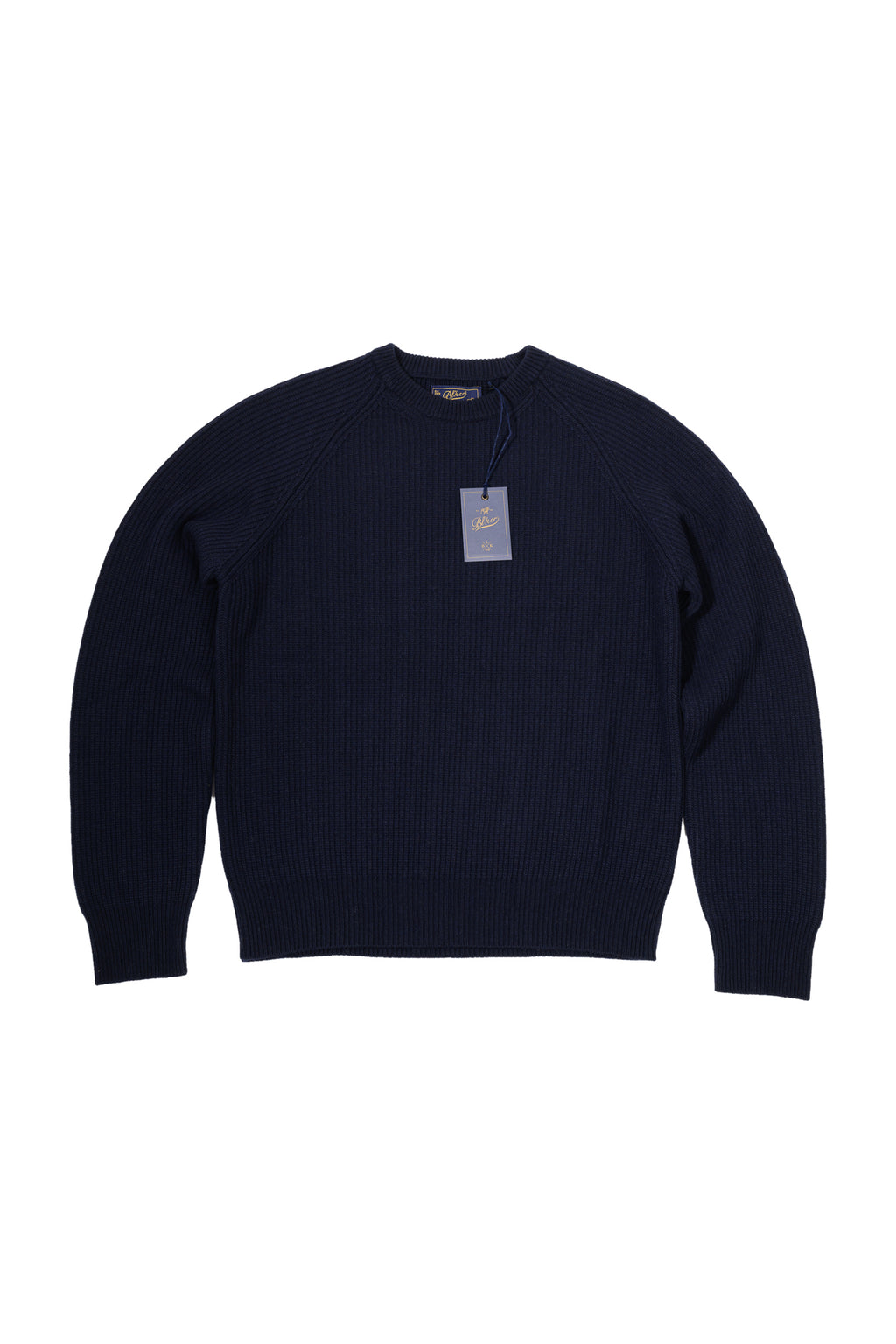Girocollo Costa Inglese Manica Raglan 90% Lana 10% Cashmere Navy