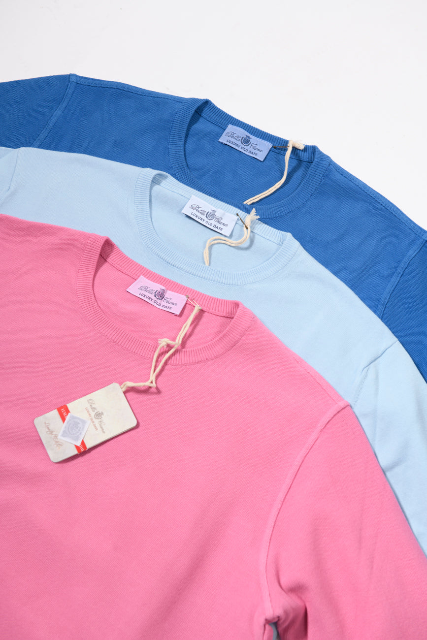 Maglia Girocollo della Ciana 100% Piqué Blu