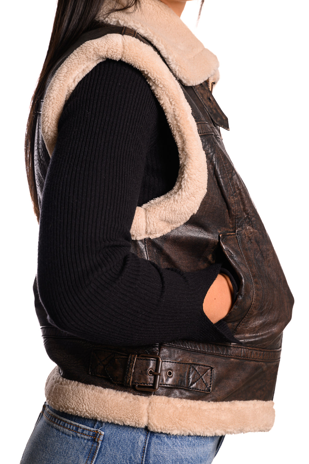 Gilet in Pelle Pelo Ecologico