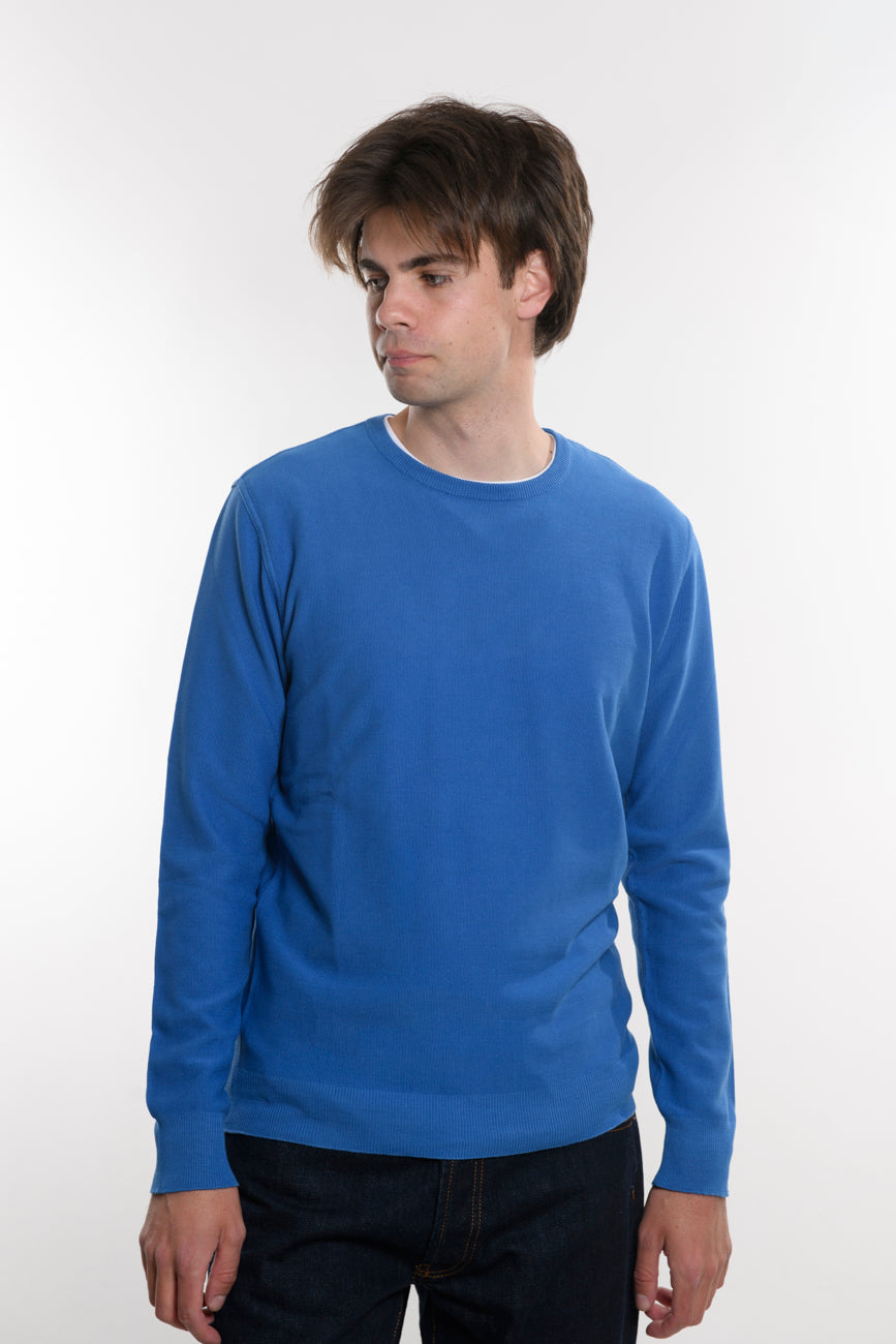 Maglia Girocollo della Ciana 100% Piqué Blu