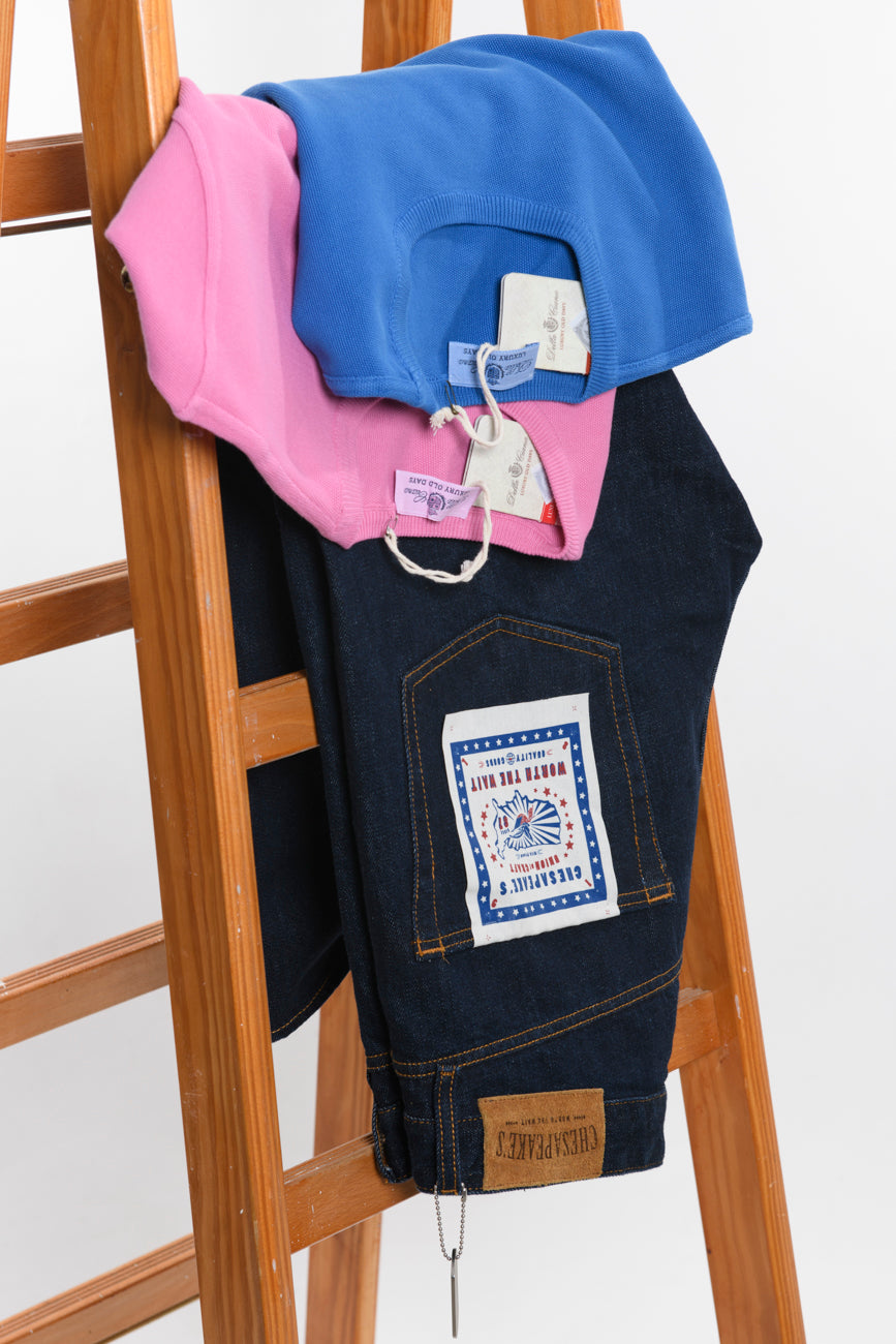 Maglia Girocollo della Ciana 100% Piqué Blu