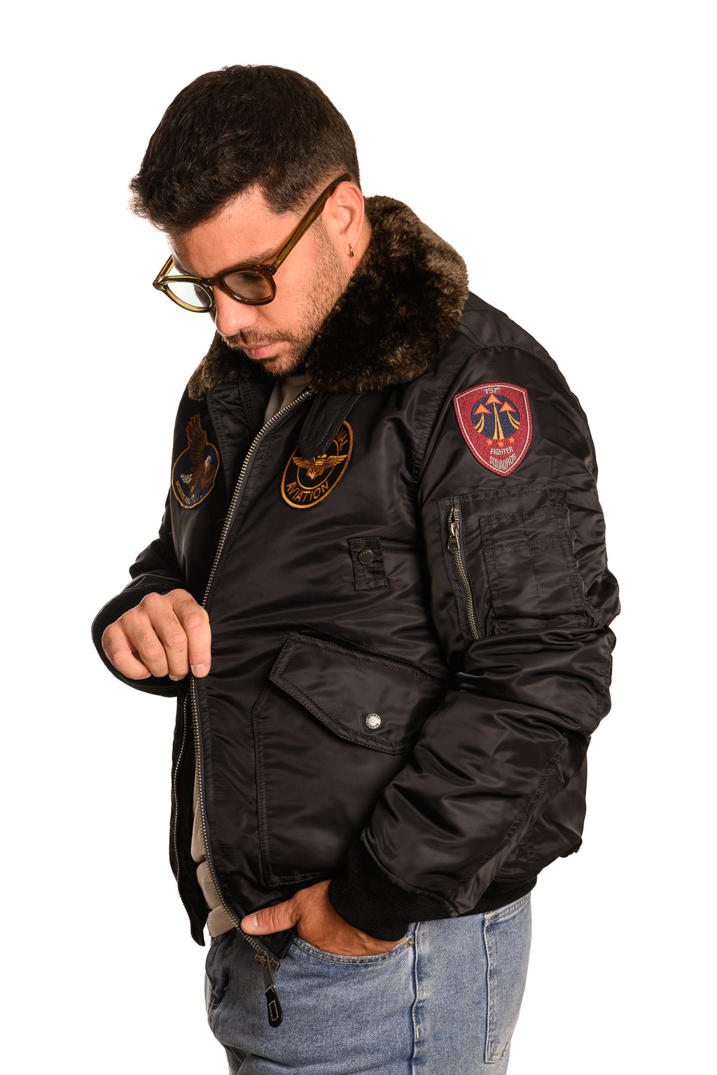 Bomber Aviatore in Nylon Schott