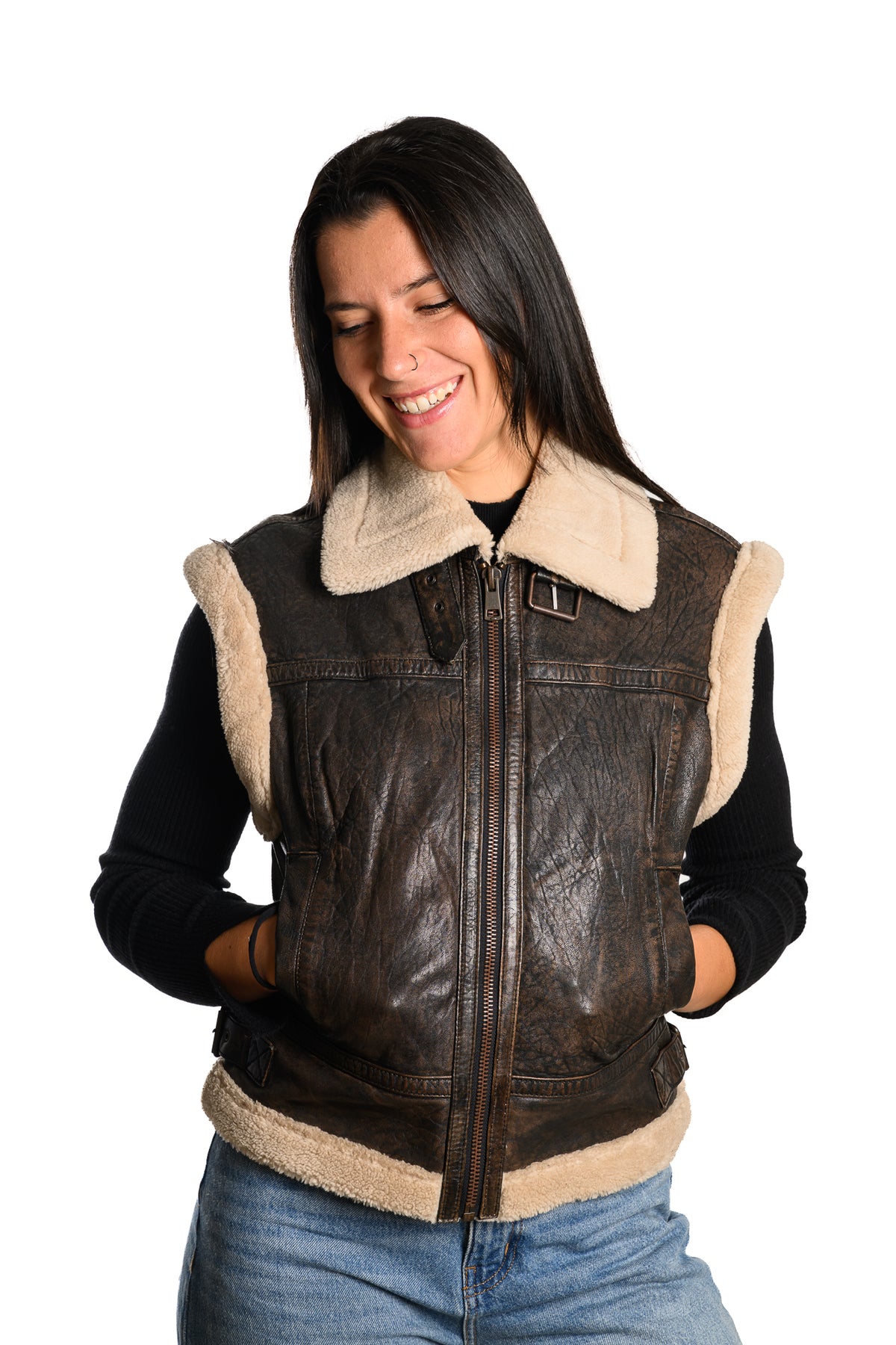 Gilet in Pelle Pelo Ecologico