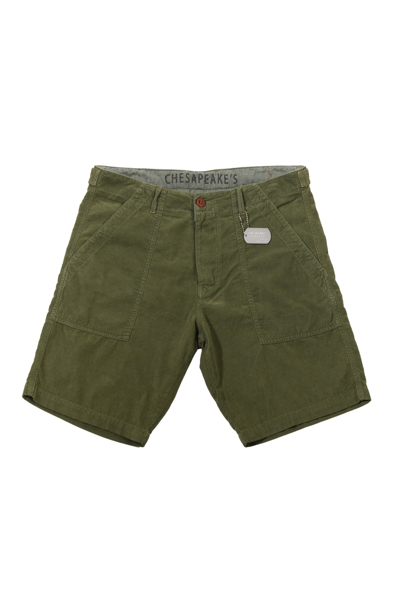 Fatigue Short Shannon Velluto Mille Righe Verde