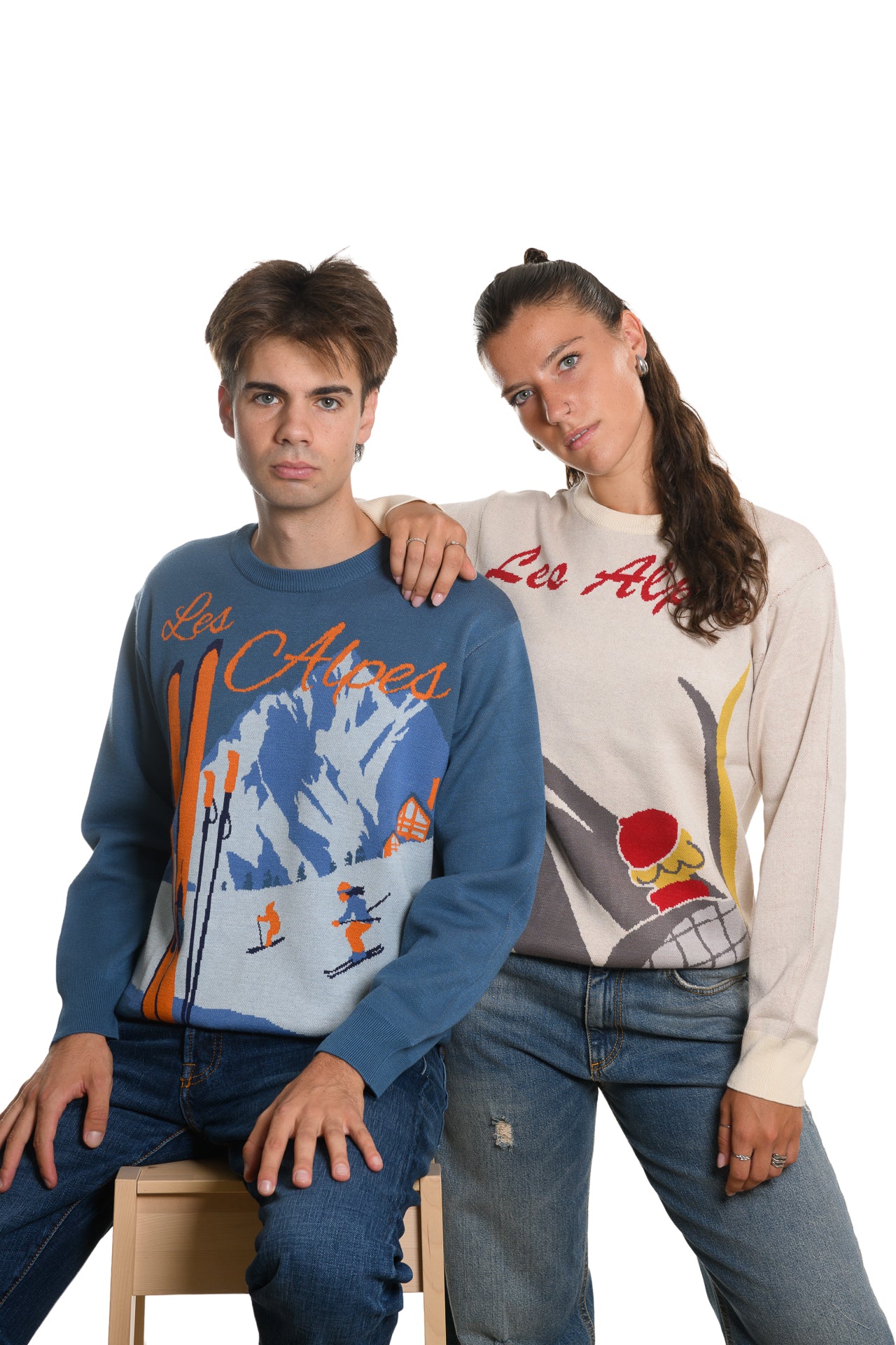 Maglia Les Alpes Beige