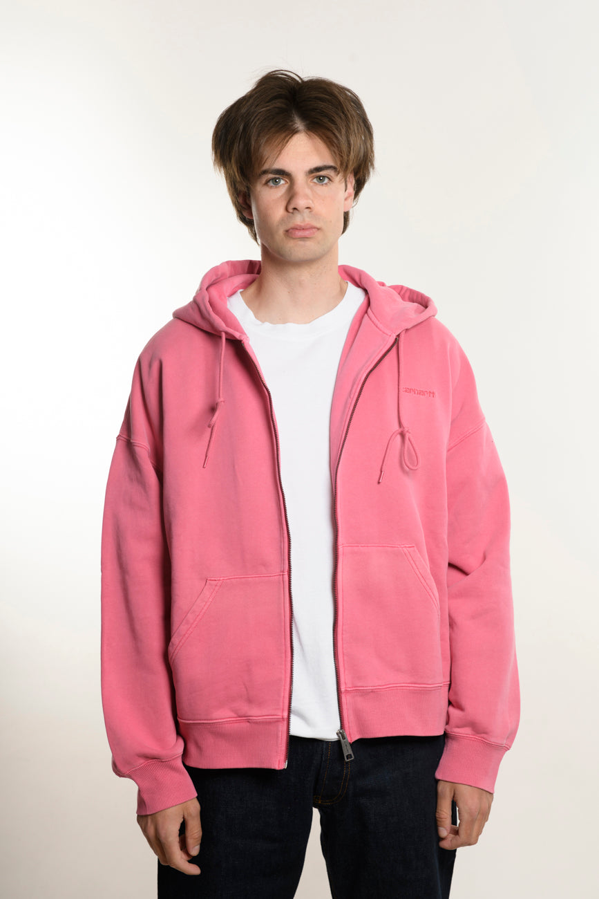Hooded Sweat Full Zip Rosa