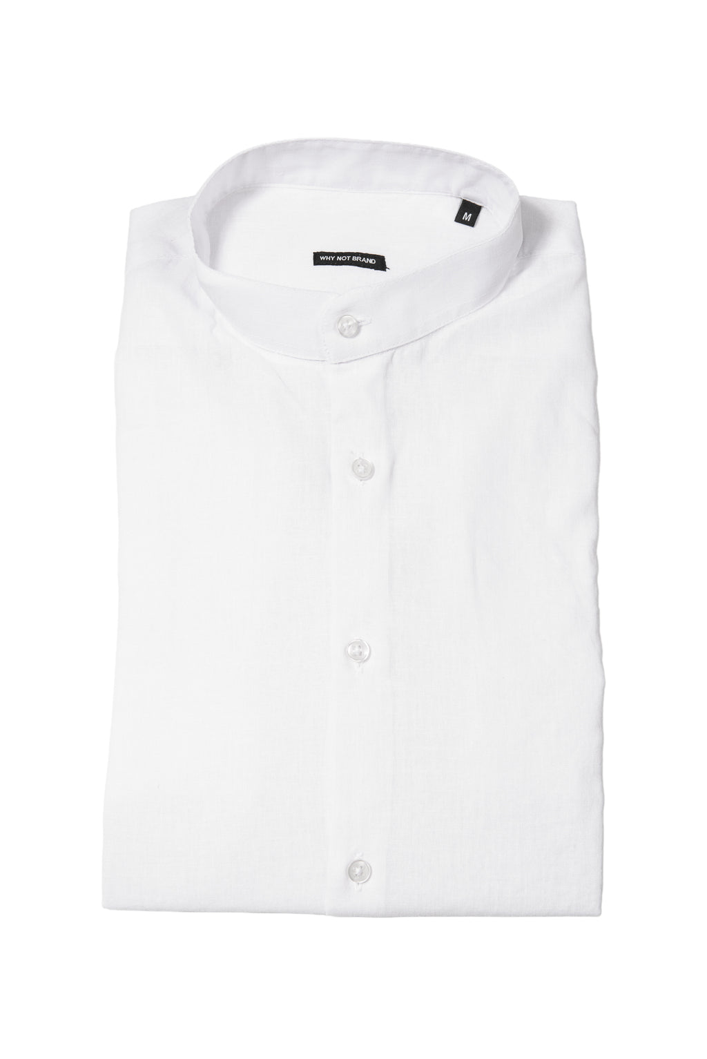 Camicia Coreana 100% Lino Bianca