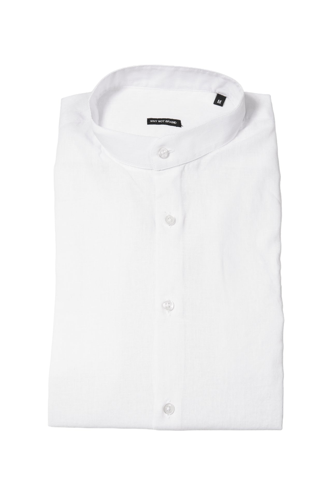 Camicia Coreana 100% Lino Bianca