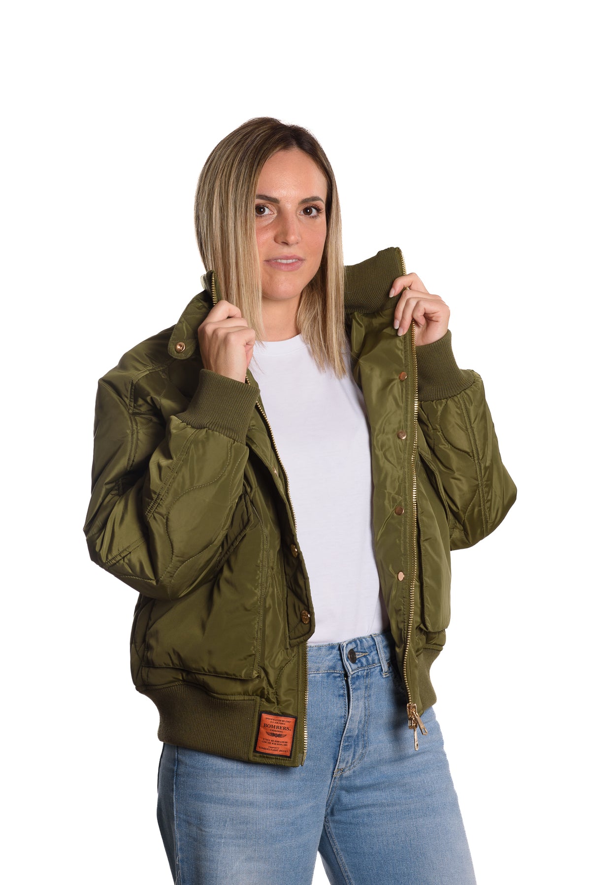 Bomber Oversize Trapuntato Khaki