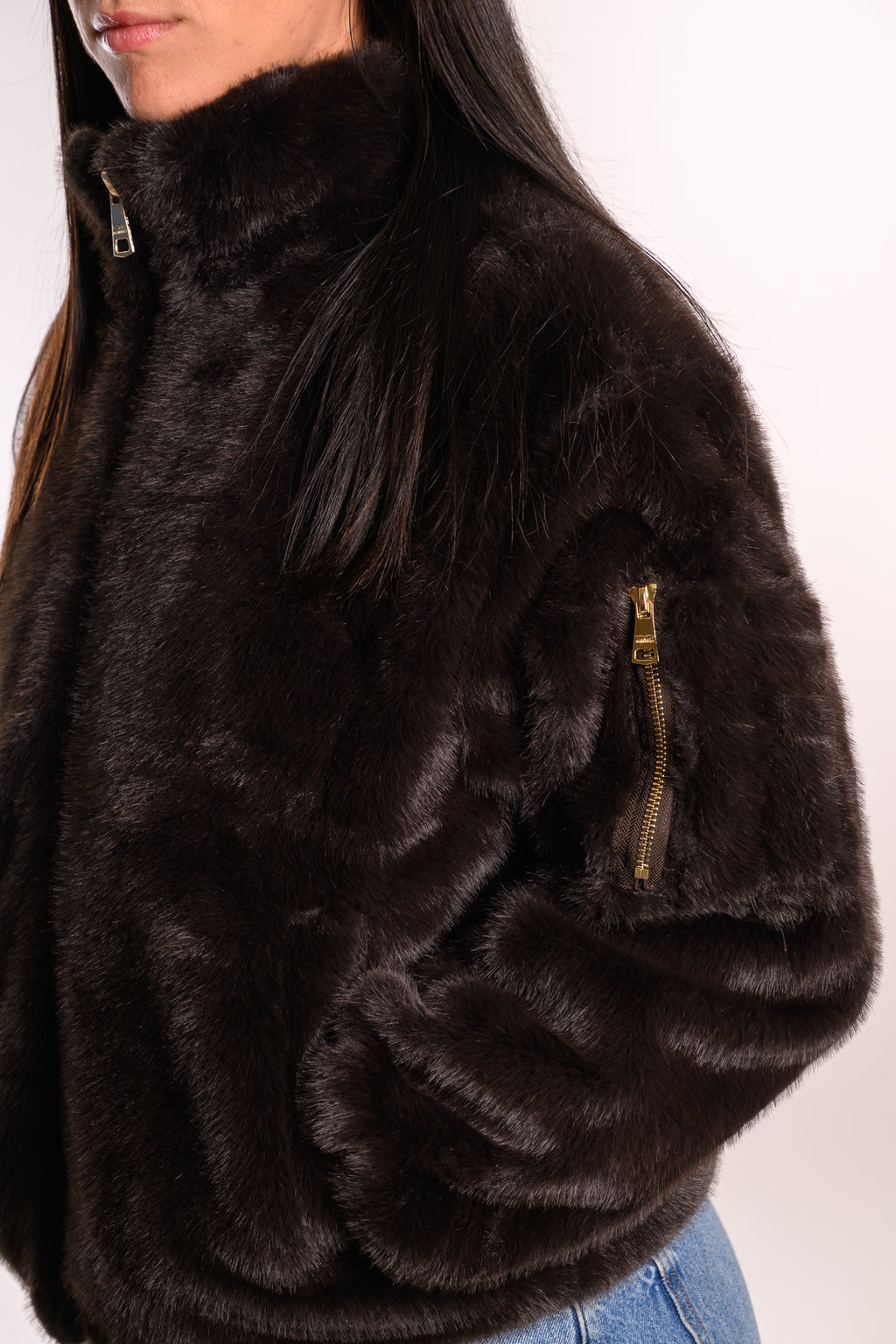 Ecopelliccia Bomber Brown
