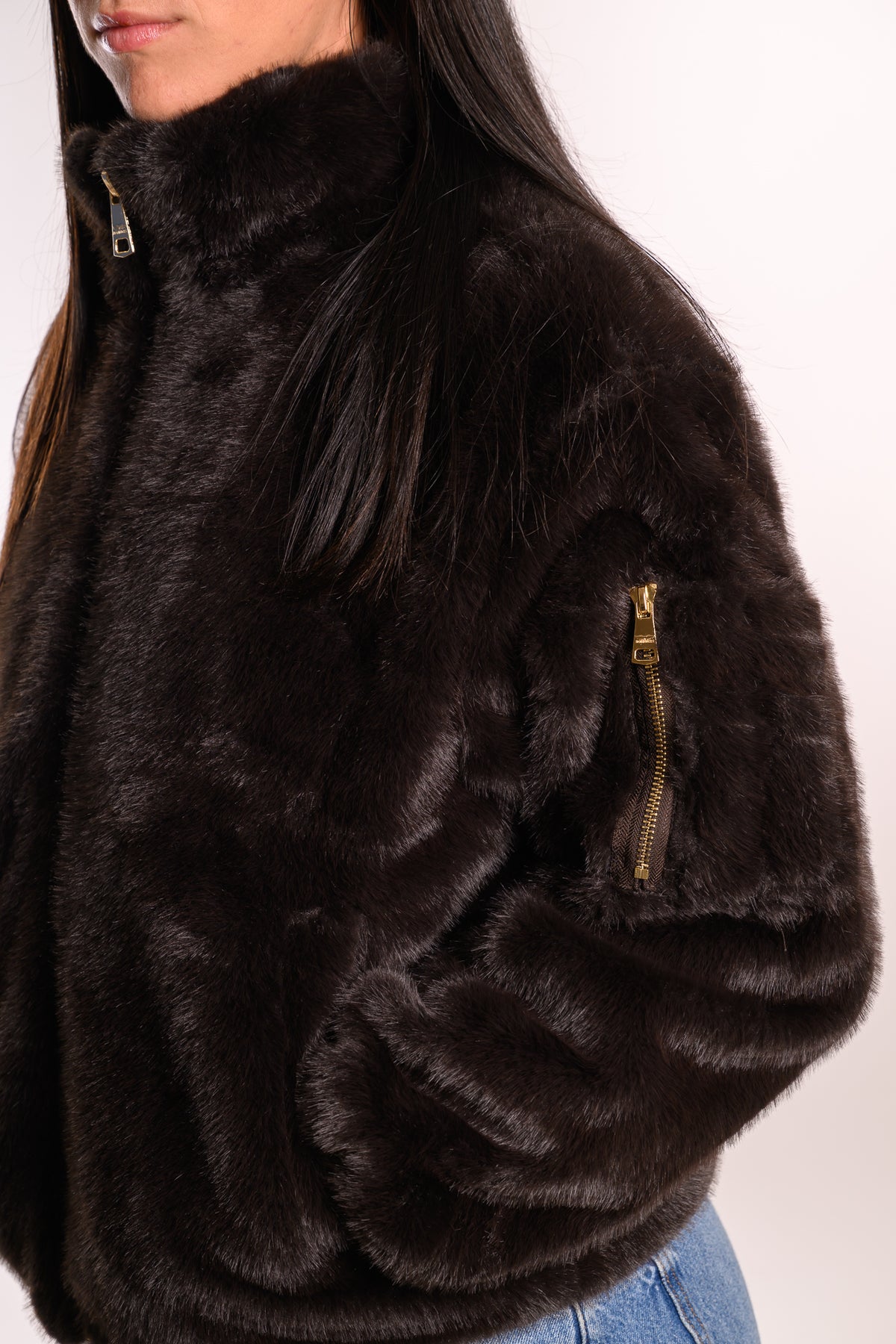 Ecopelliccia Bomber Brown