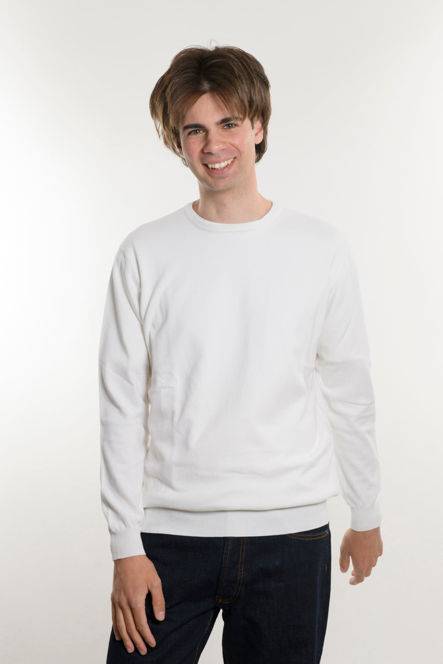 Maglia Girocollo della Ciana 100% Cotone Bianca