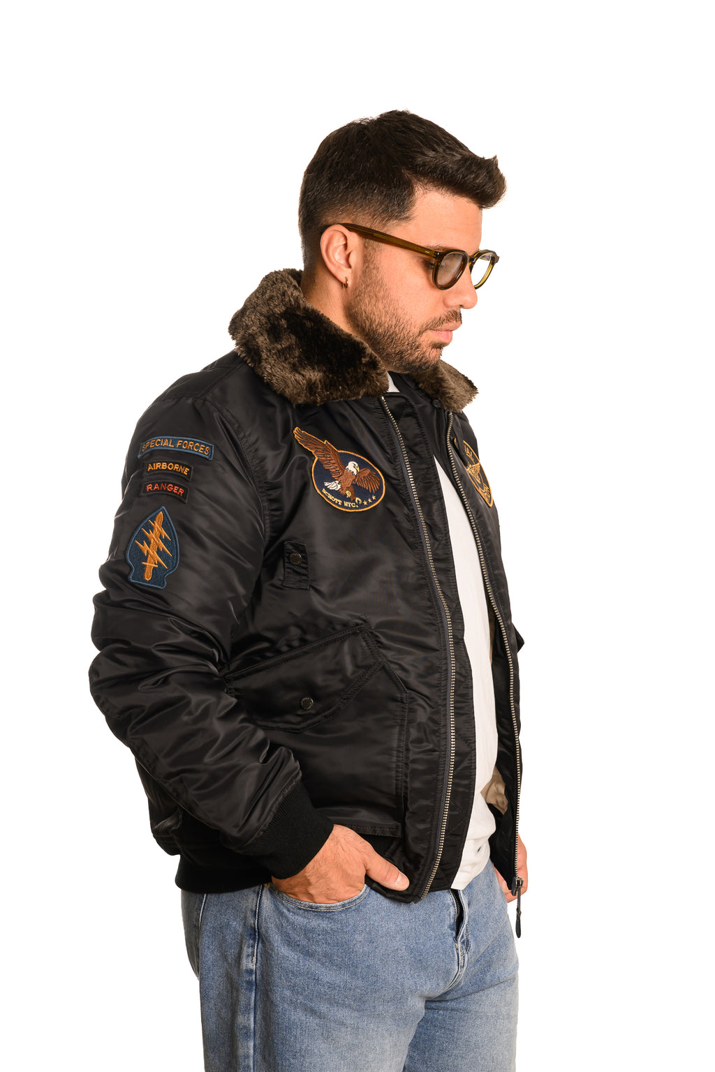 Bomber Aviatore in Nylon Schott