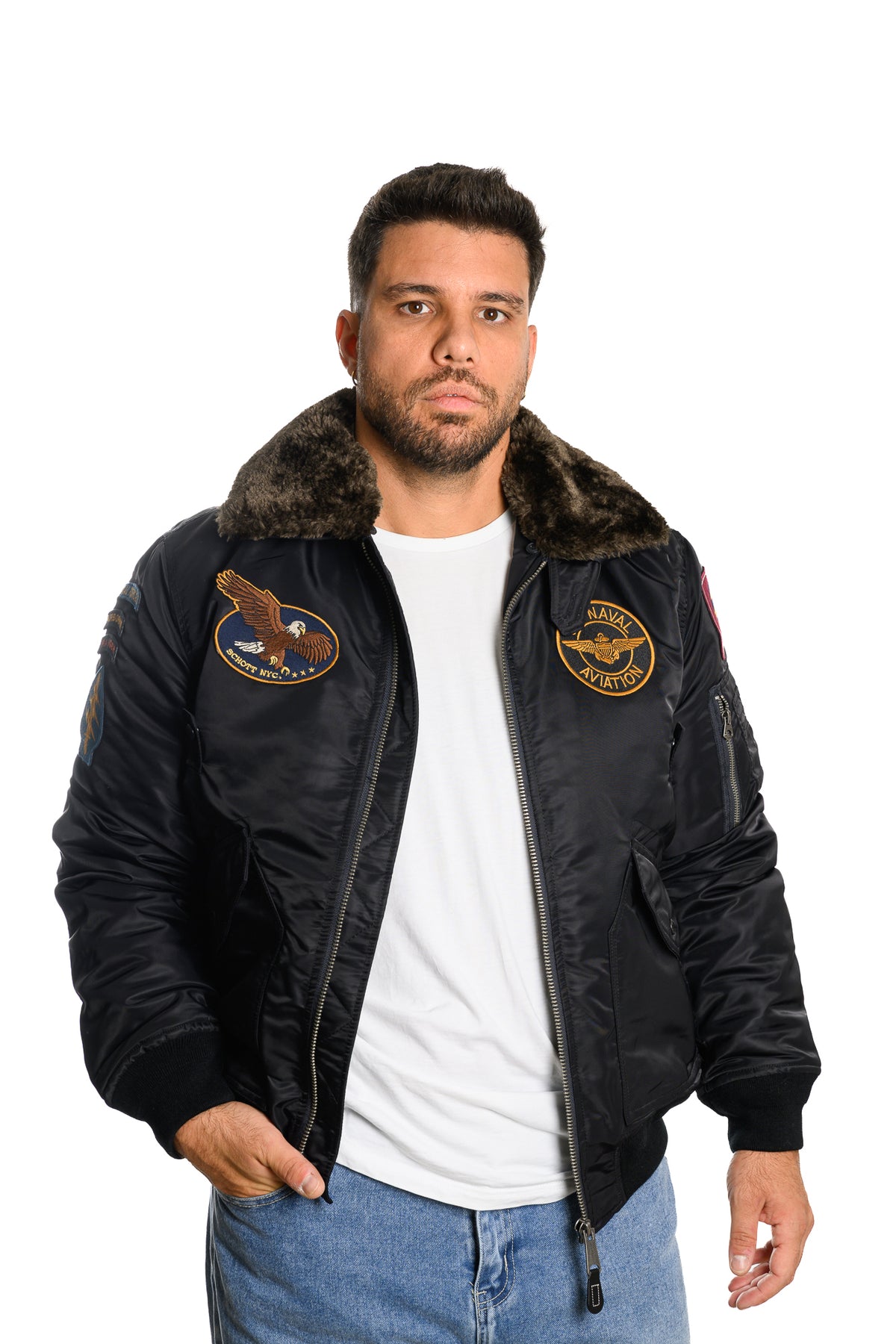 Bomber Aviatore in Nylon Schott