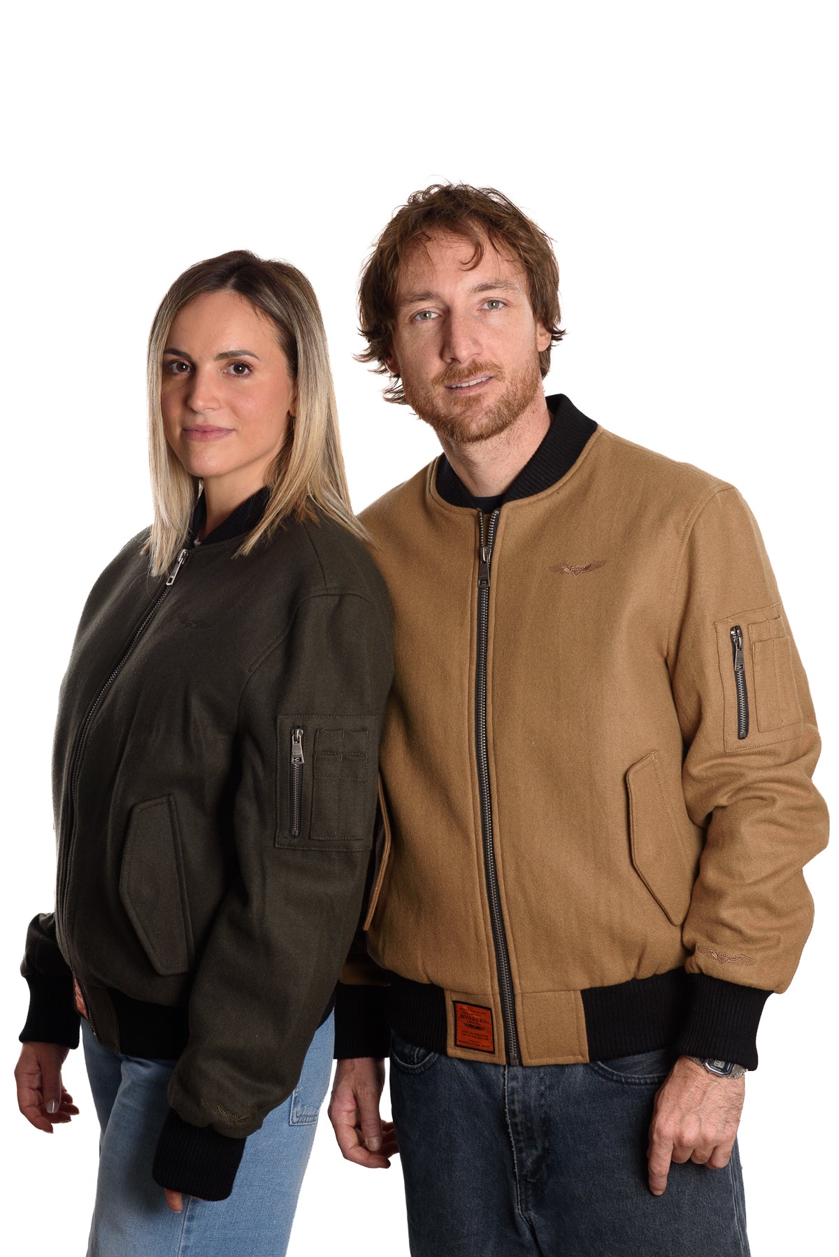 Bomber Original Men Panno di Lana Cammello