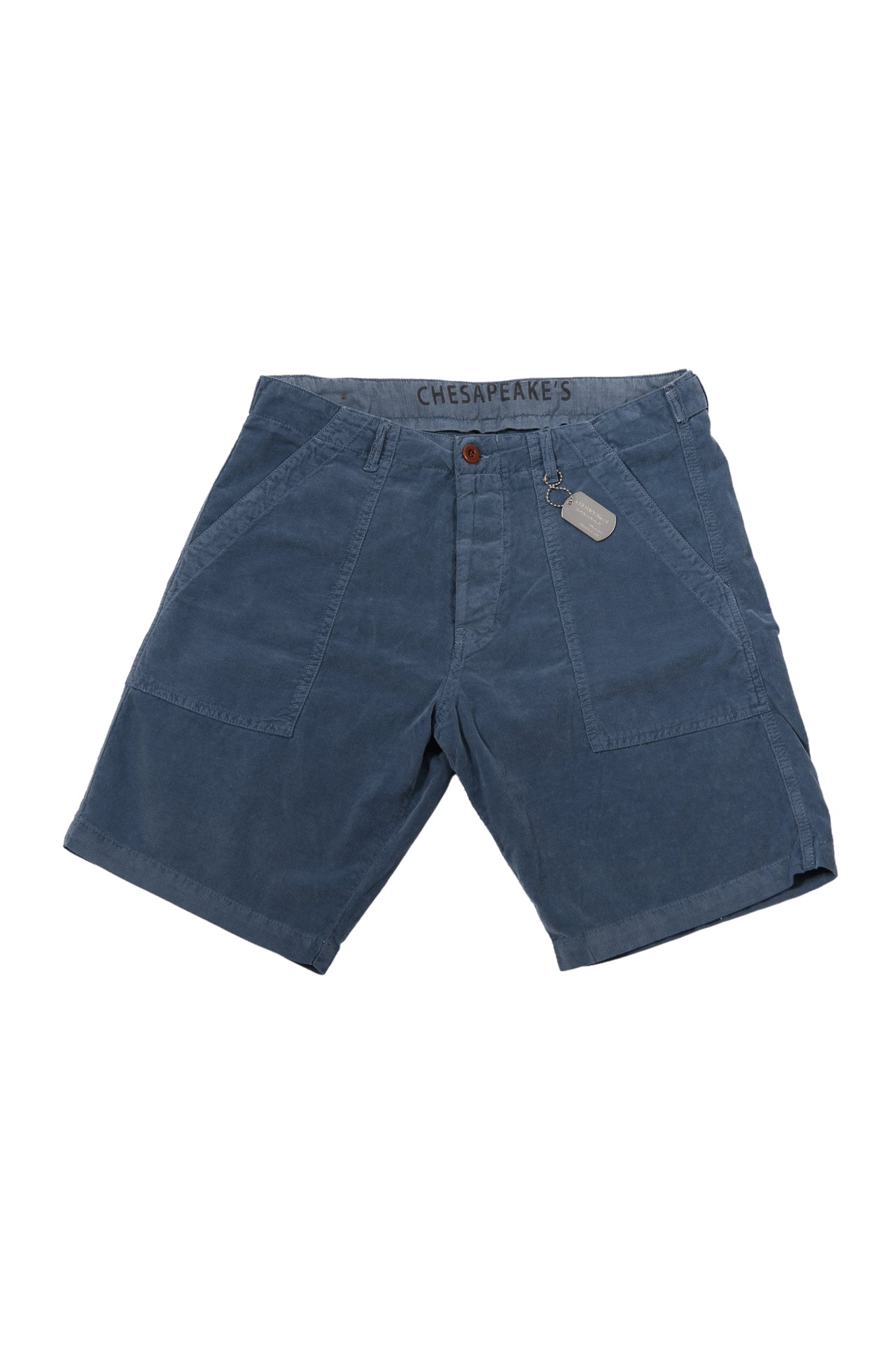 Fatigue Short Shannon Velluto Mille Righe Blu