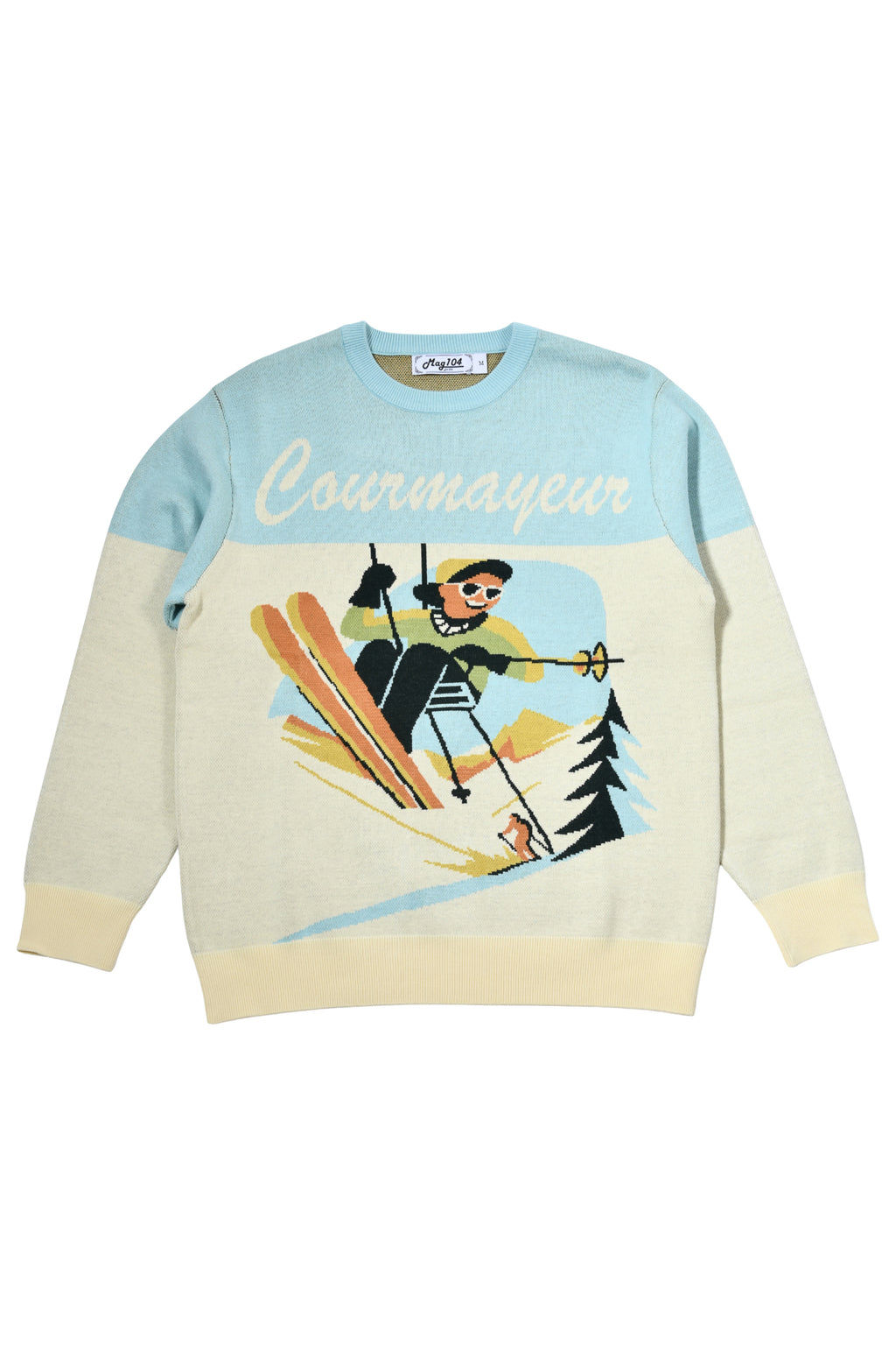 Maglia Courmayeur Beige Azzurra