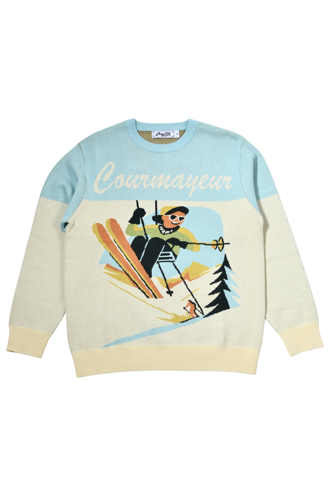 Maglia Courmayeur Beige Azzurra