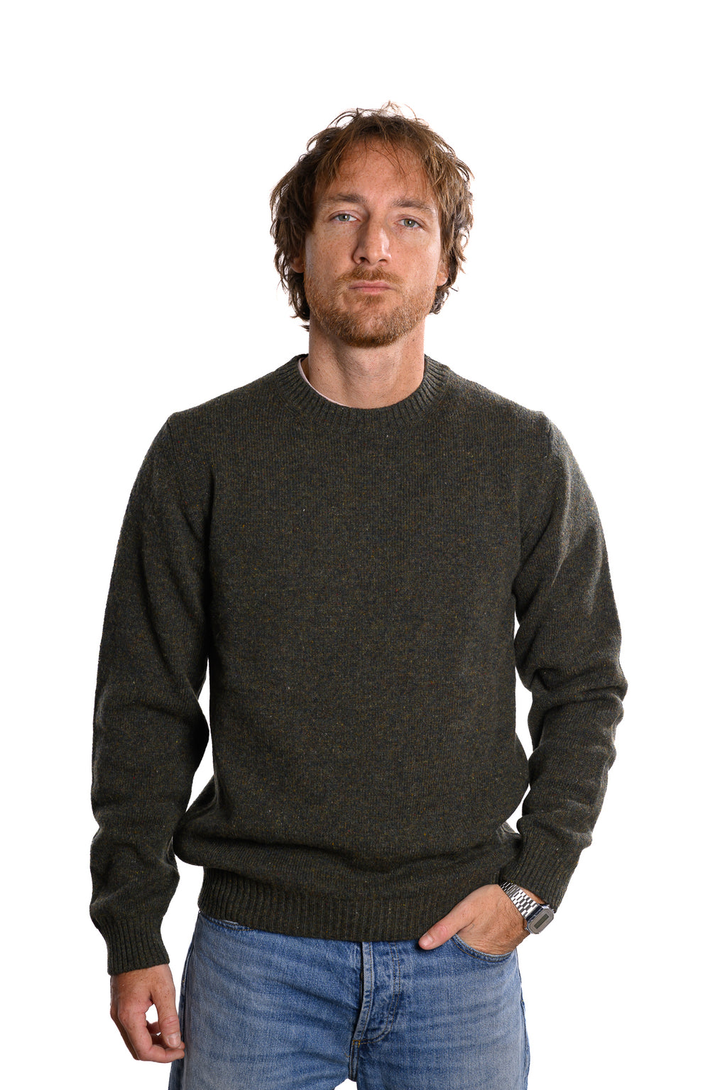 Girocollo Shetland Verde