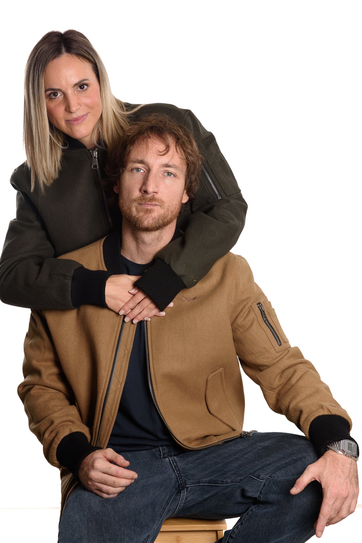 Bomber Original Men Panno di Lana Cammello