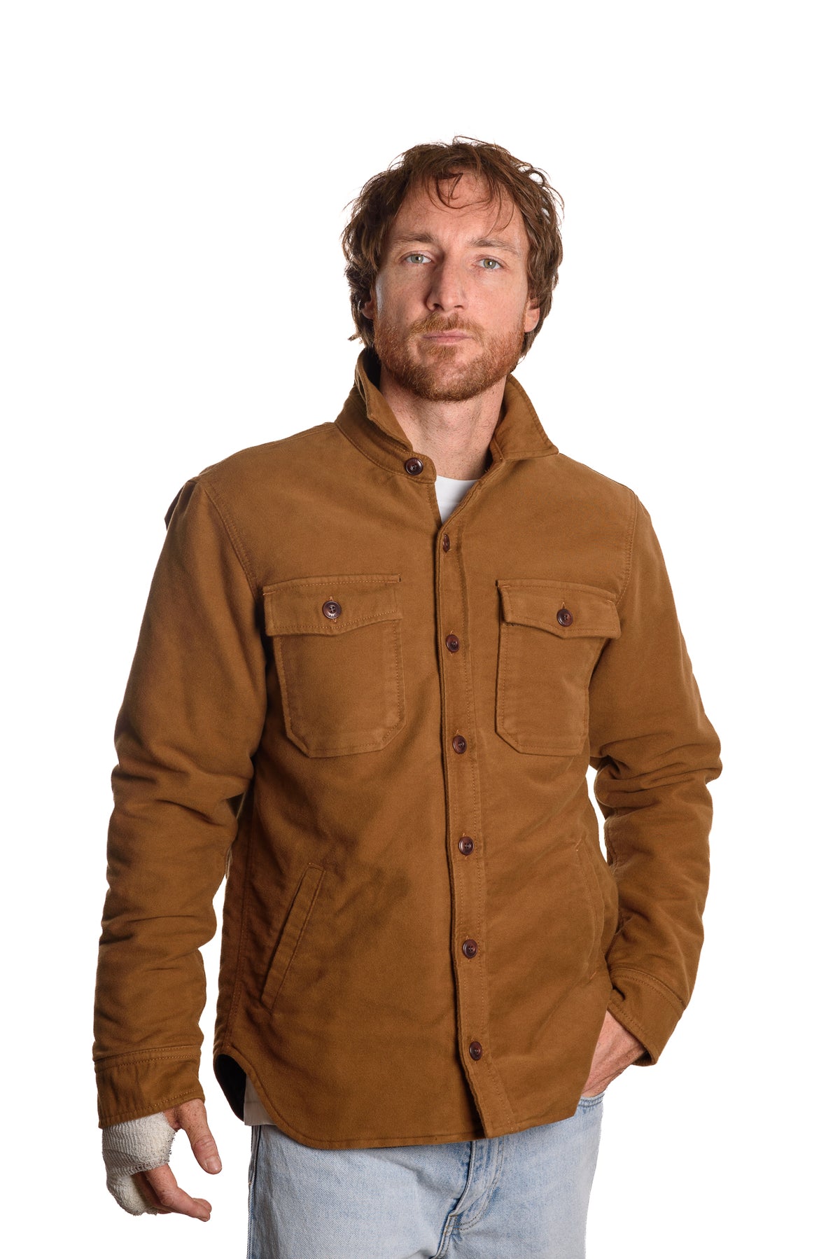 Giacca Camicia Fustagno Tabacco