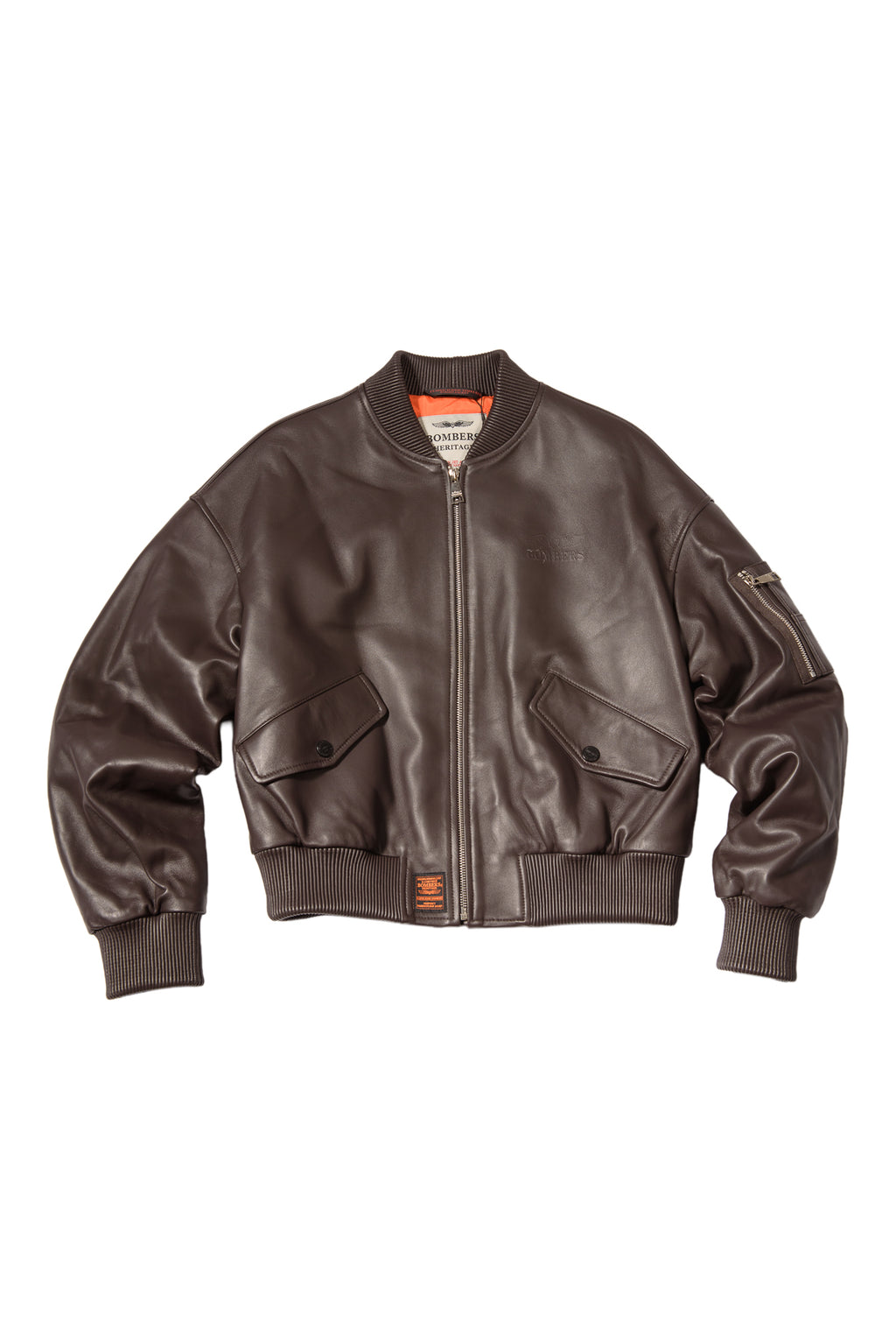 Bomber Leather Women Moro
