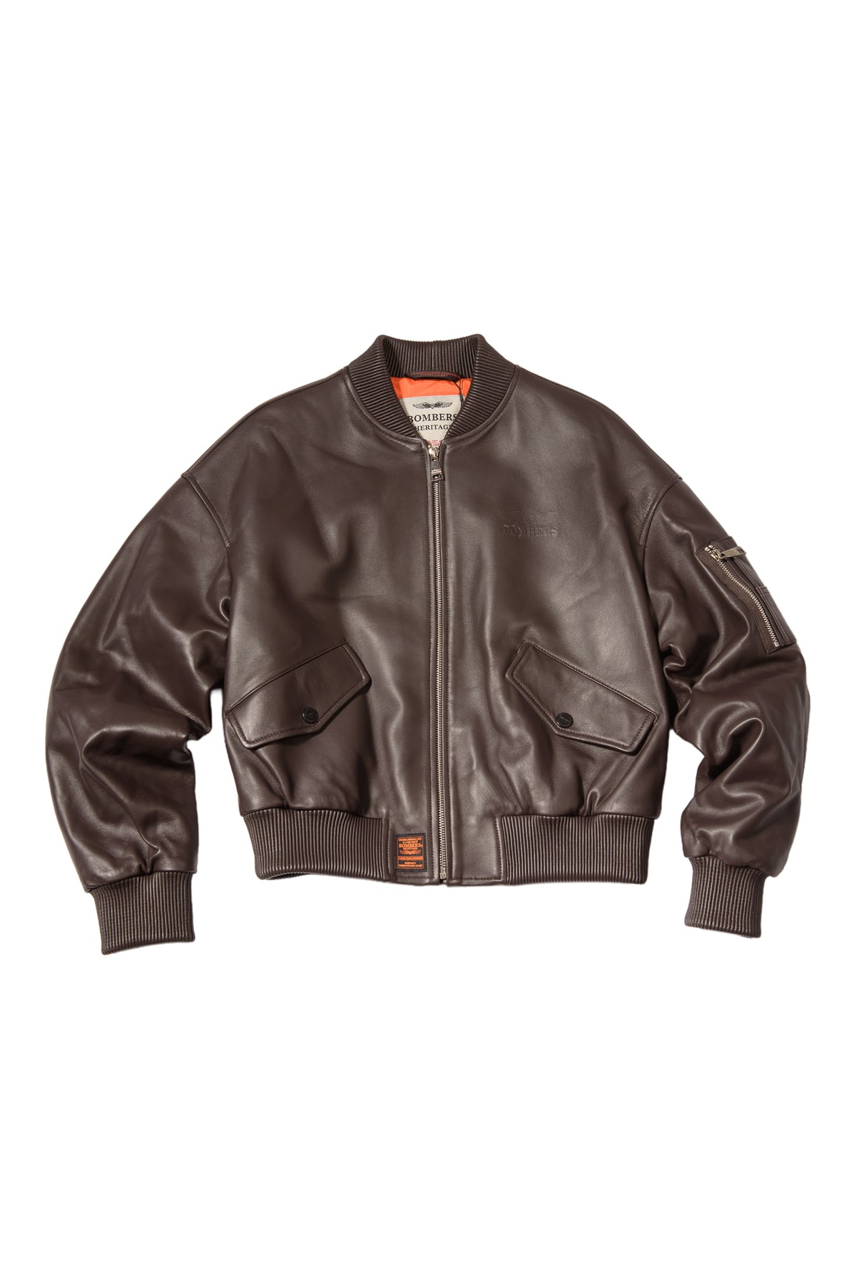 Bomber Leather Women Moro