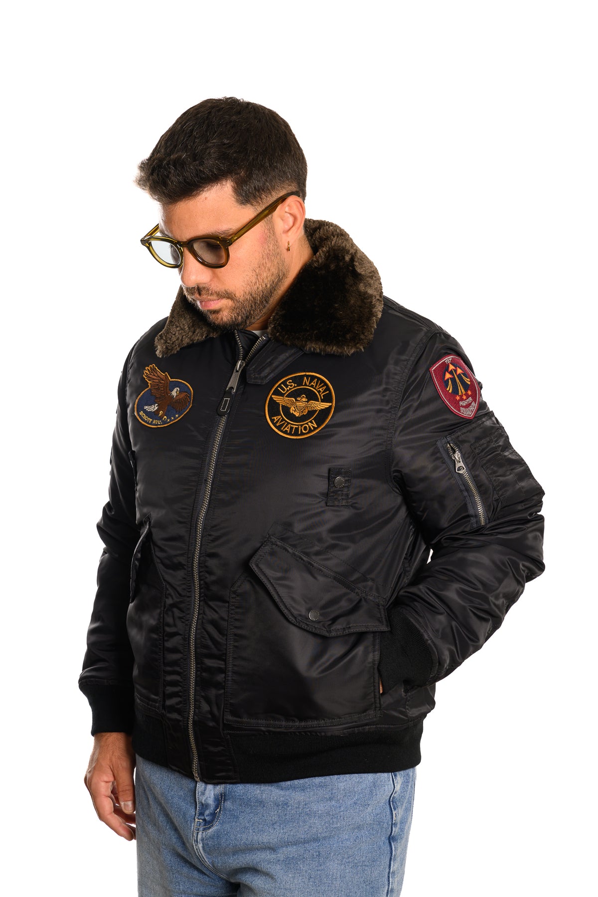 Bomber Aviatore in Nylon Schott