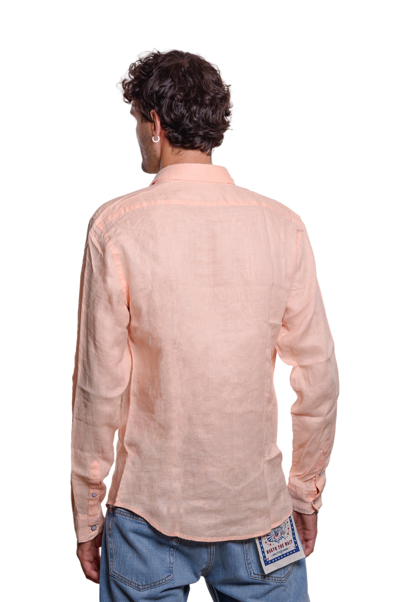 Camicia Francese 100% Lino Pesca