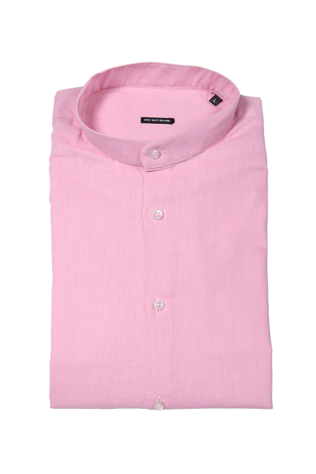 Camicia Coreana 100% Lino Rosa