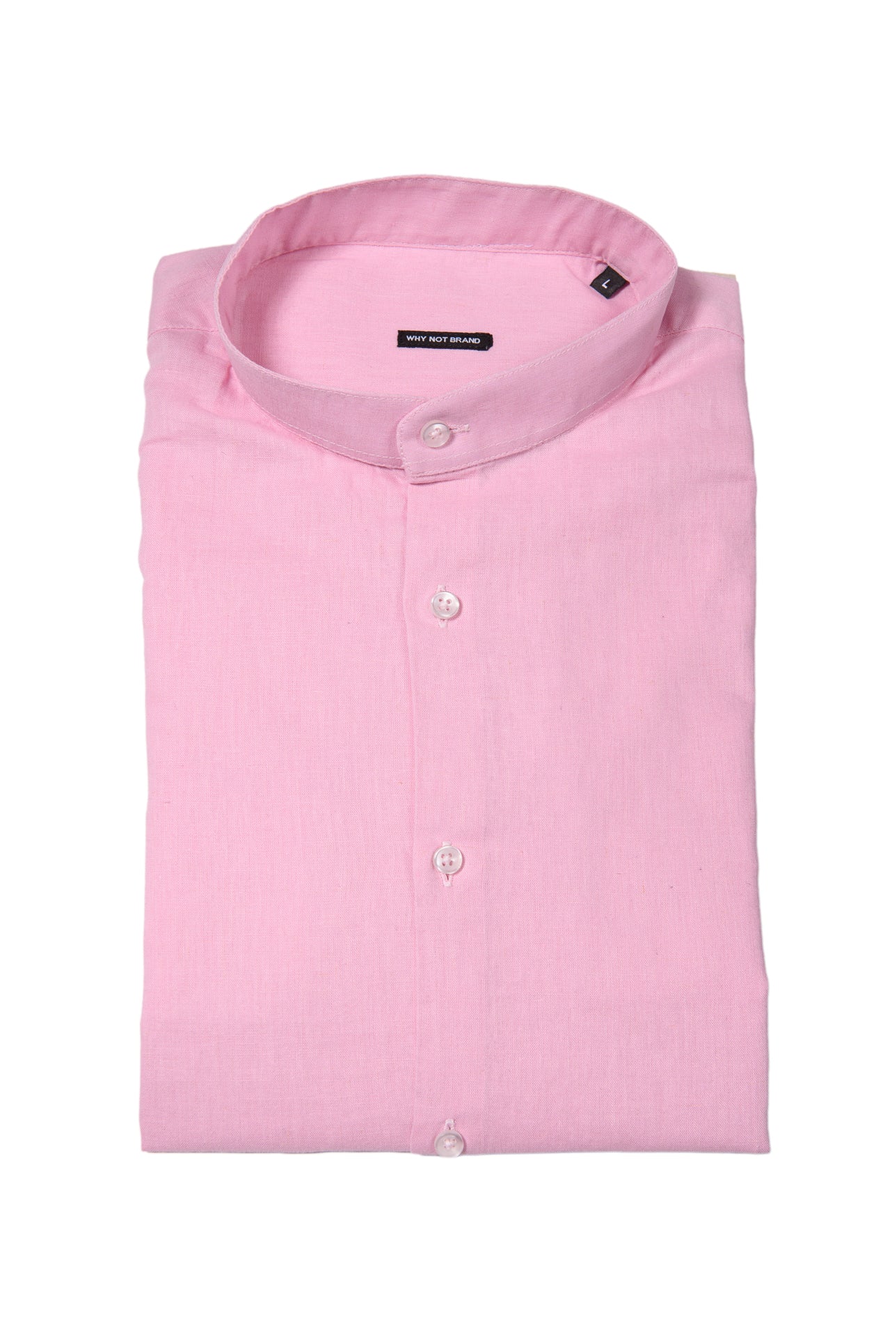 Camicia Coreana 100% Lino Rosa