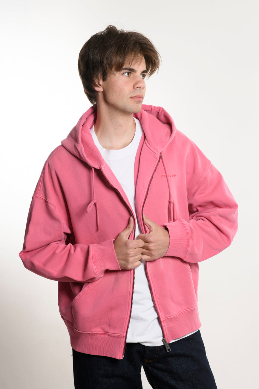Hooded Sweat Full Zip Rosa
