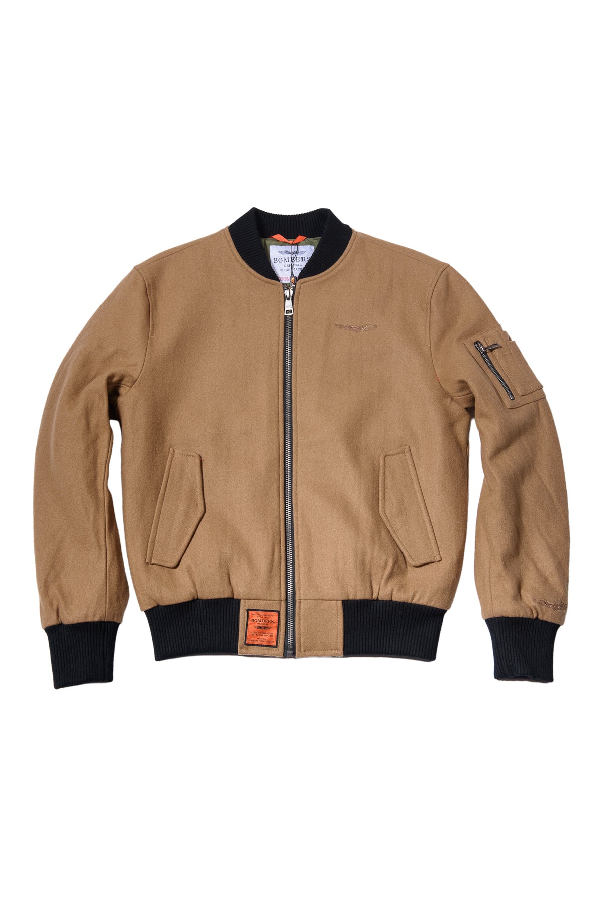 Bomber Original Men Panno di Lana Cammello