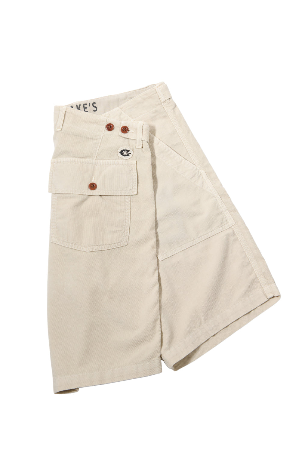 Fatigue Short Shannon Velluto Mille Righe Sabbia