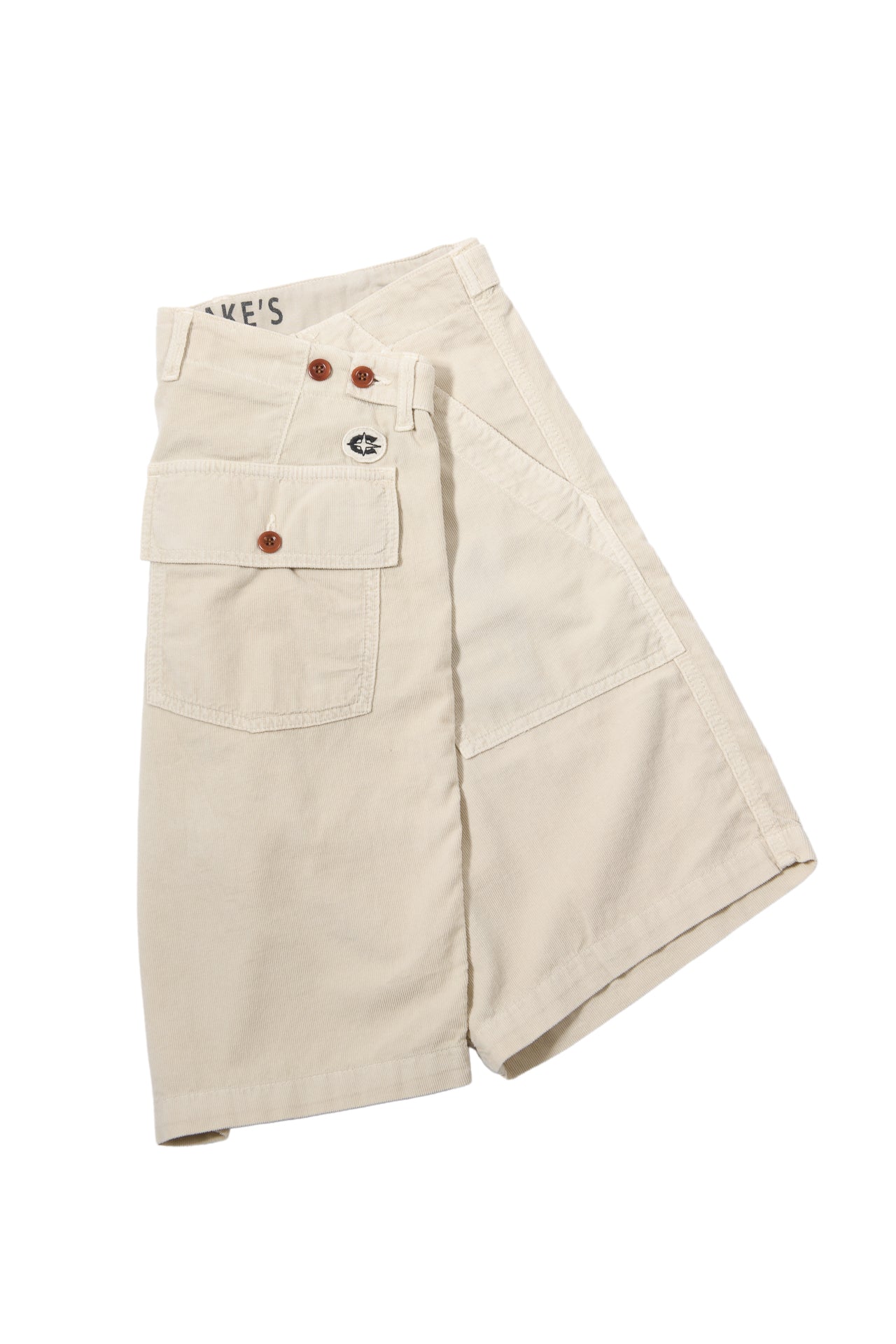 Fatigue Short Shannon Velluto Mille Righe Sabbia