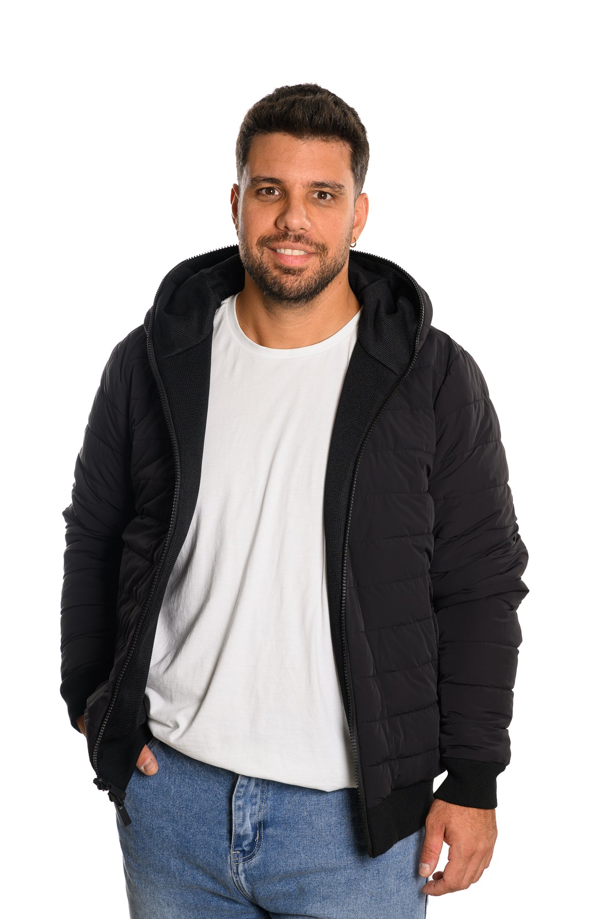 Piumino Reversibile Tricotech Nero