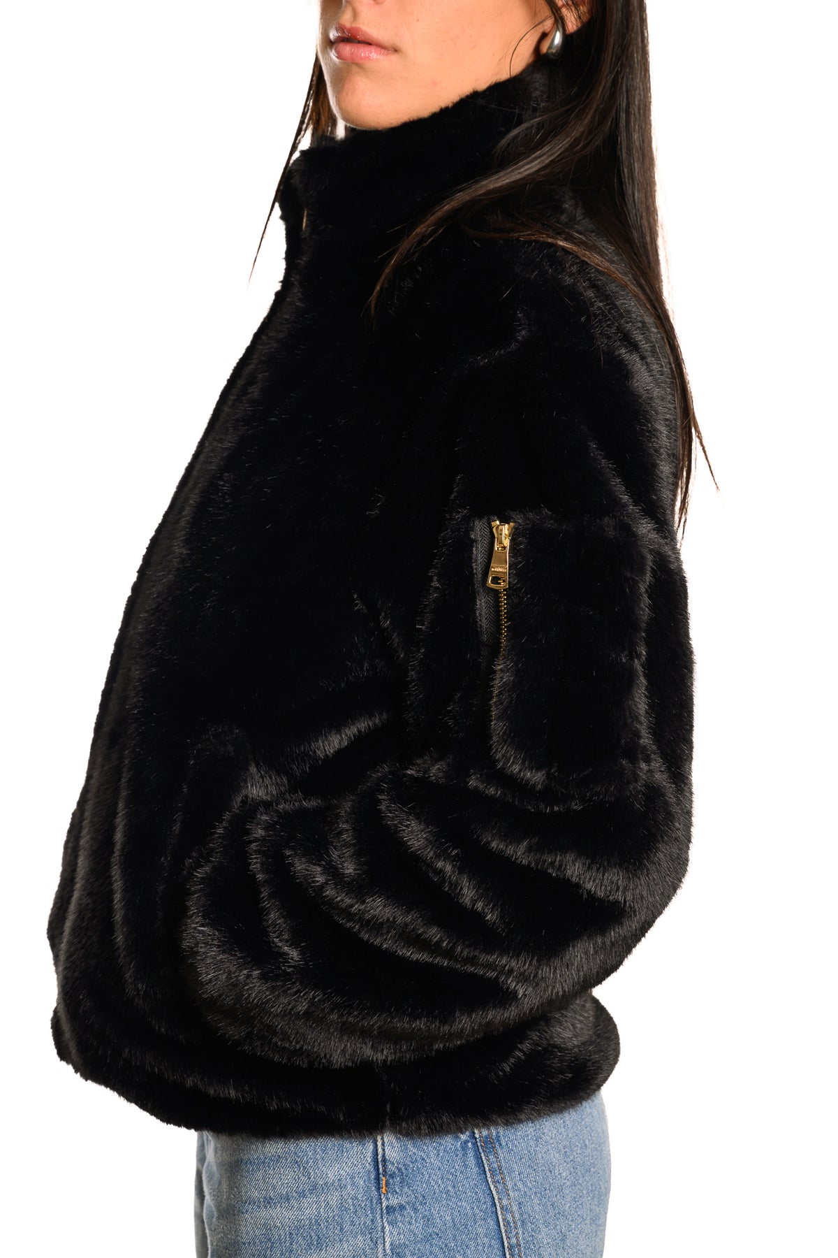 Ecopelliccia Bomber Black
