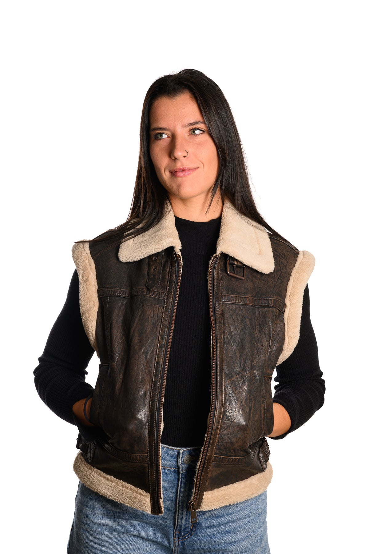 Gilet in Pelle Pelo Ecologico