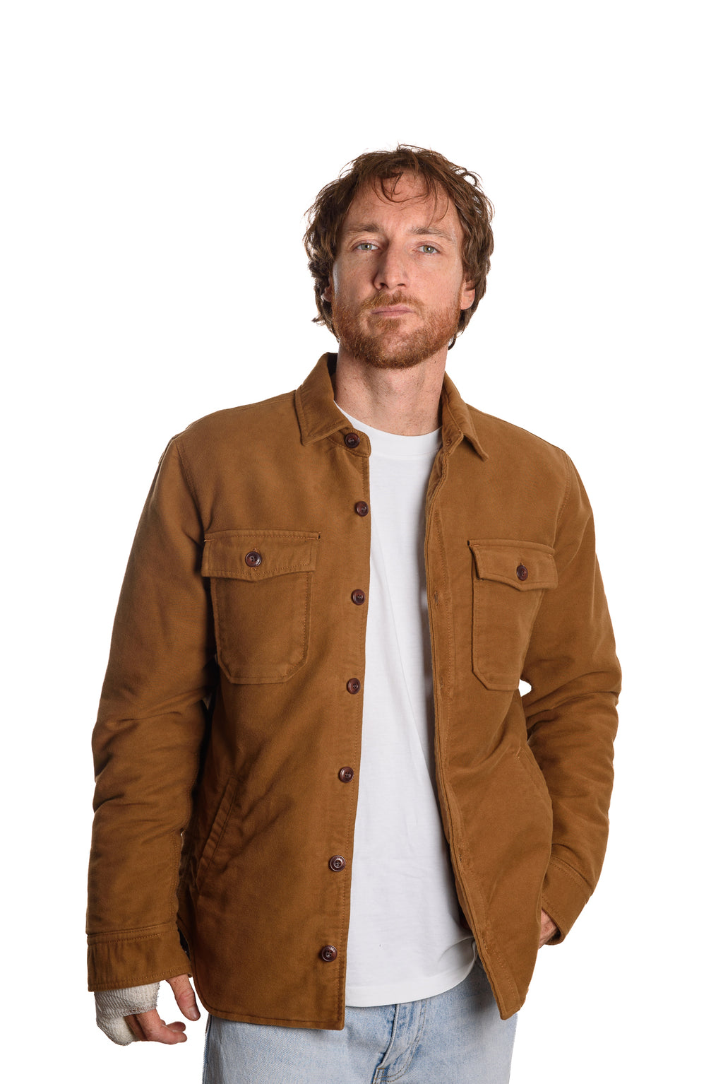 Giacca Camicia Fustagno Tabacco