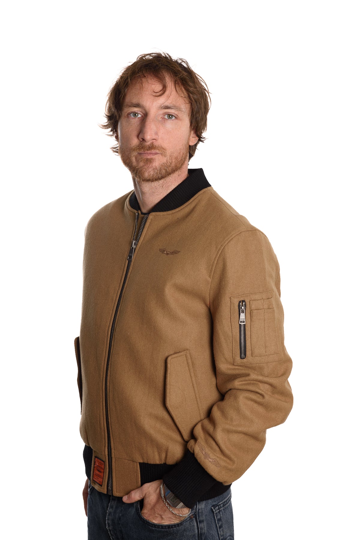 Bomber Original Men Panno di Lana Cammello