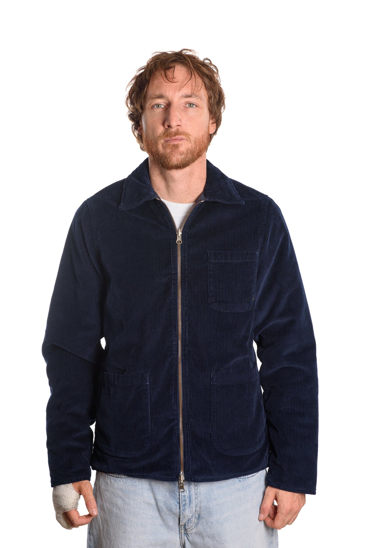 Work Jacket Velluto Reversibile Blu