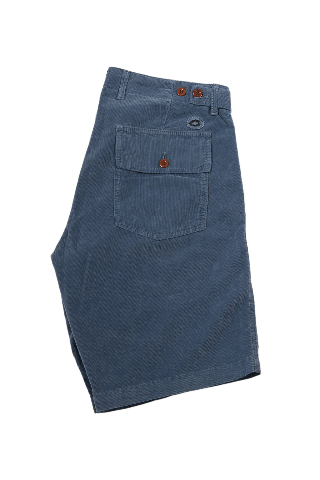 Fatigue Short Shannon Velluto Mille Righe Blu