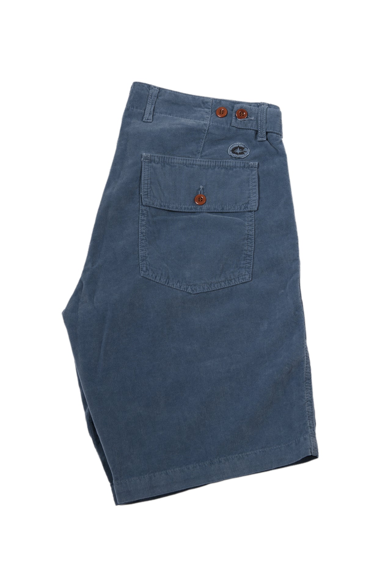 Fatigue Short Shannon Velluto Mille Righe Blu