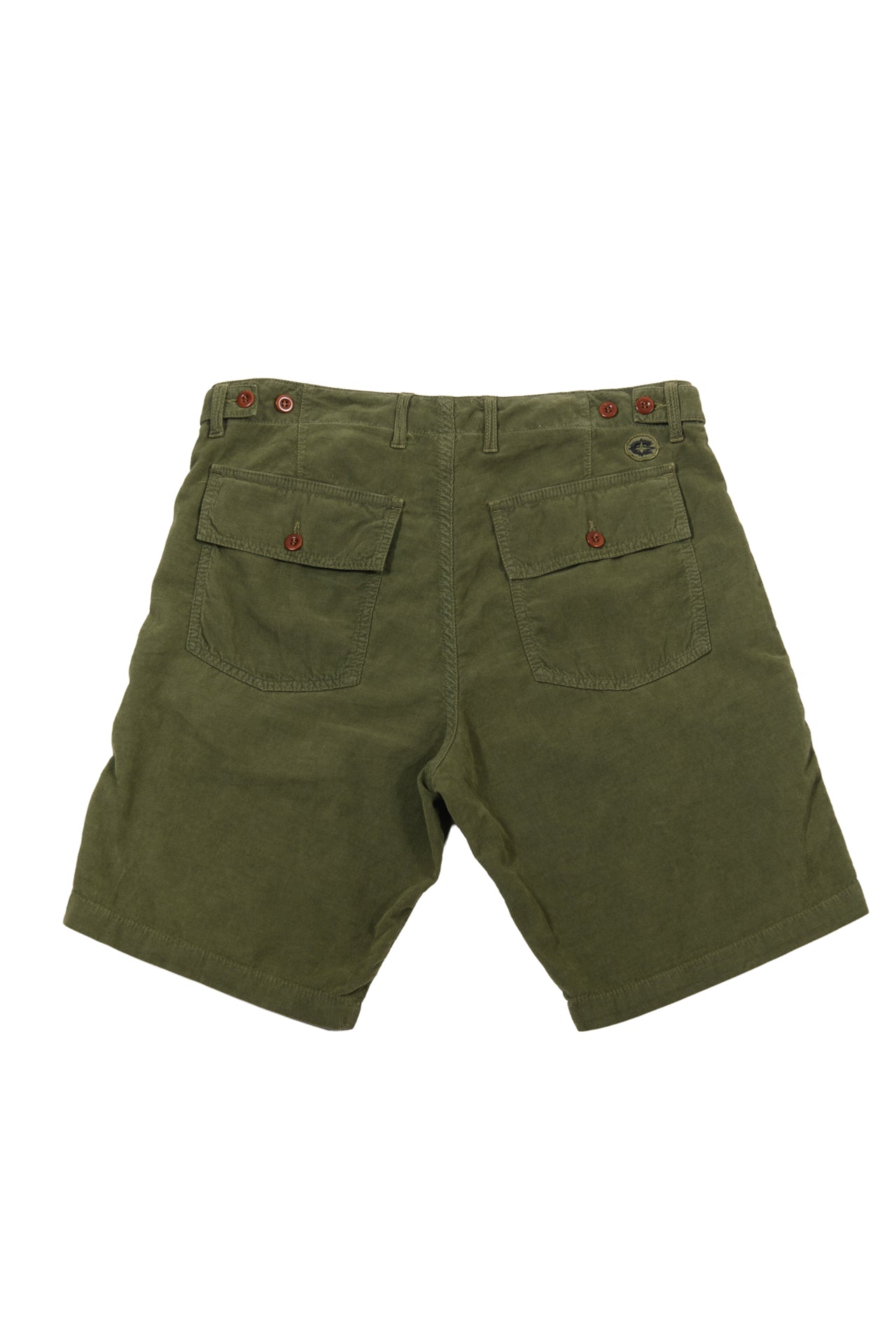Fatigue Short Shannon Velluto Mille Righe Verde