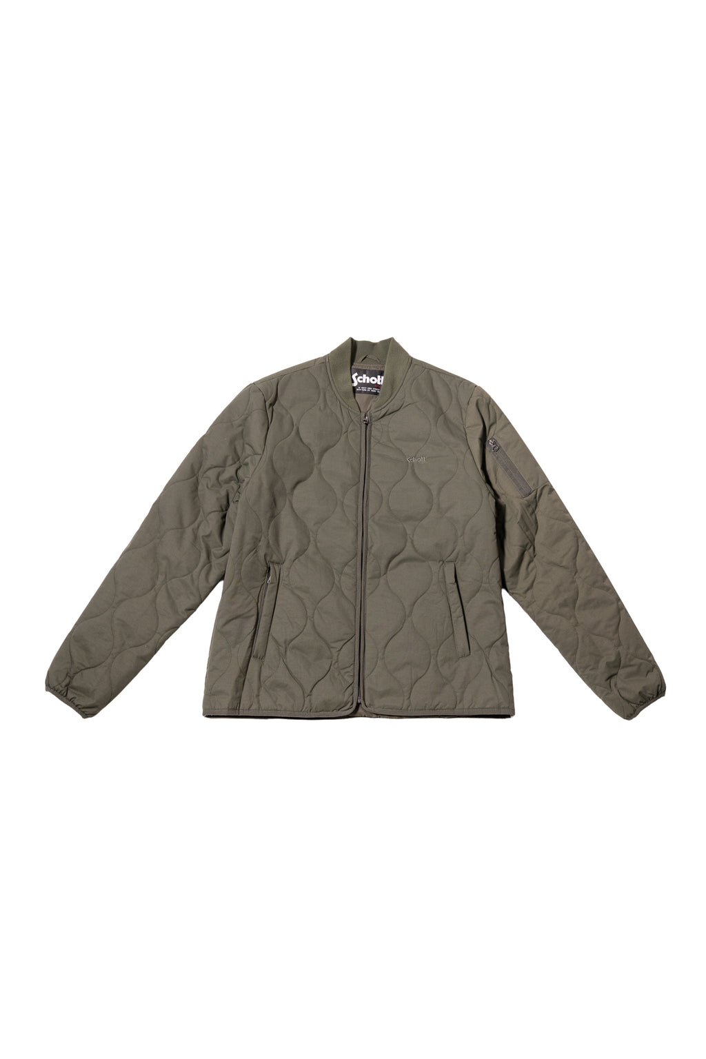 Bomber Trapunta Nylon-Cotone Schott Green