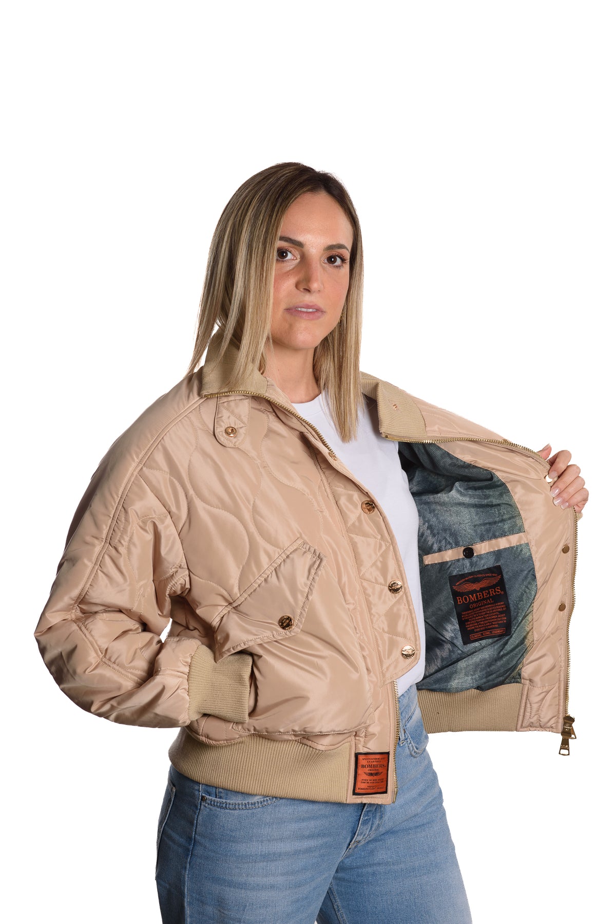 Bomber Oversize Trapuntato Beige