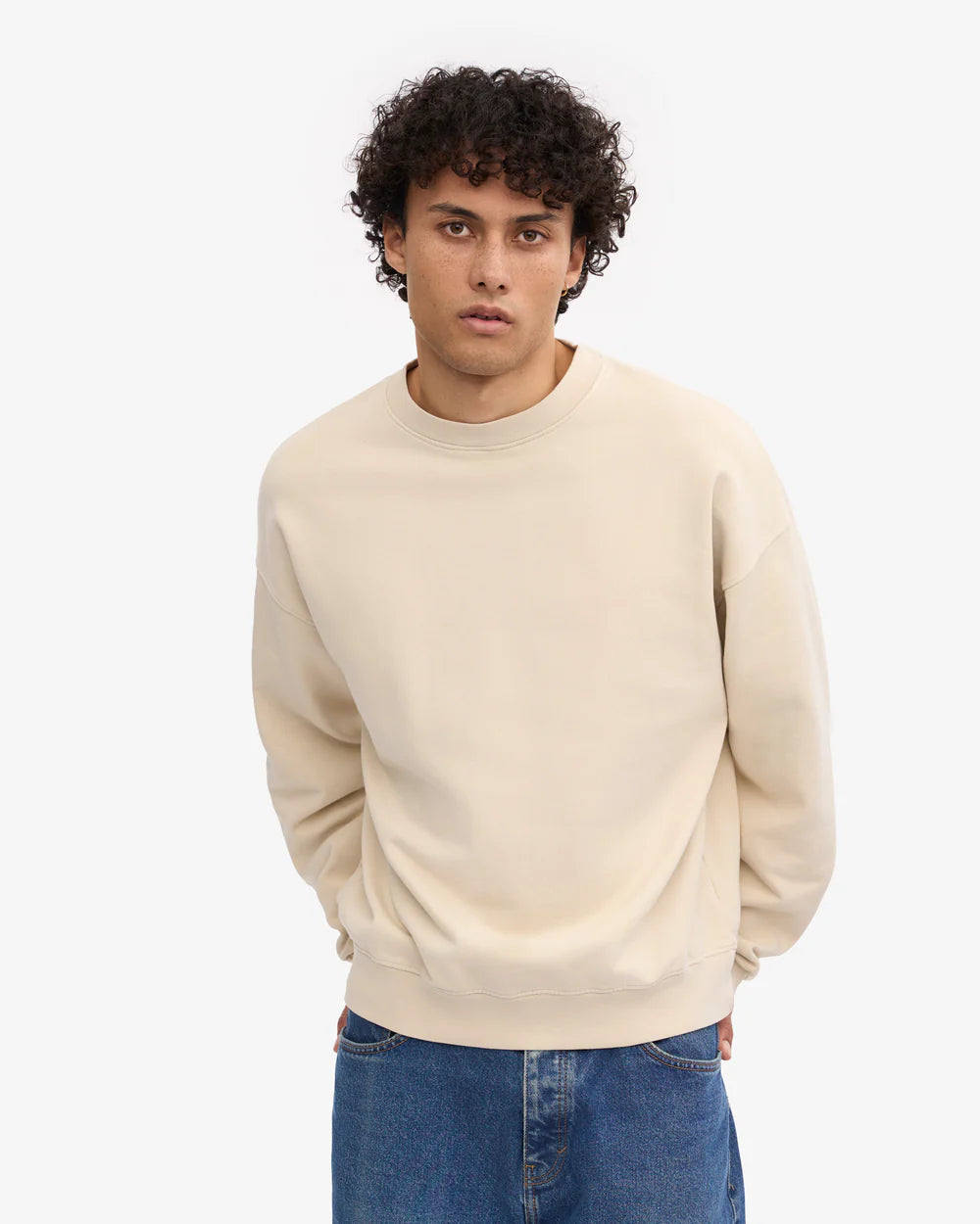 Organic Oversized Crew Ivory White