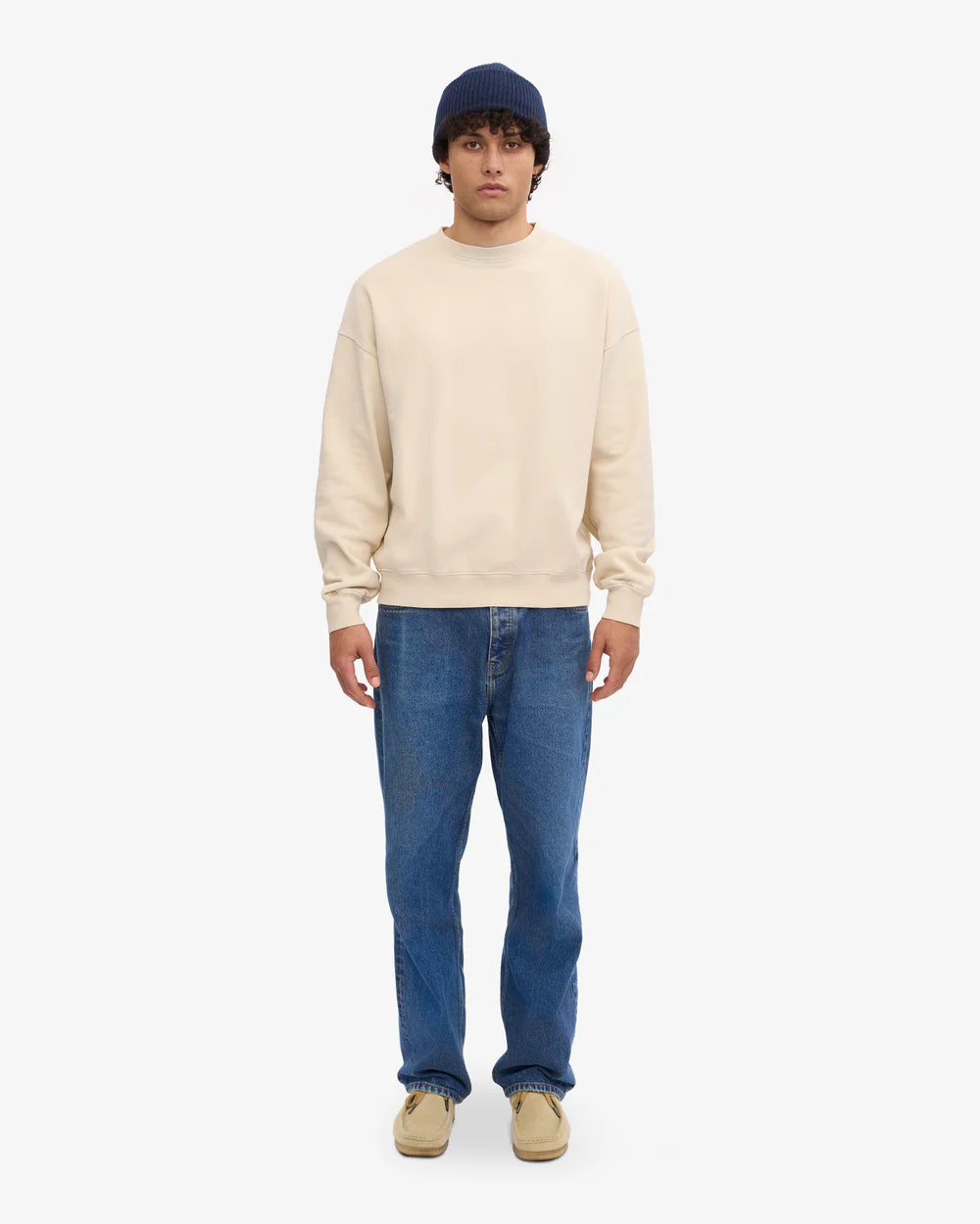 Organic Oversized Crew Ivory White
