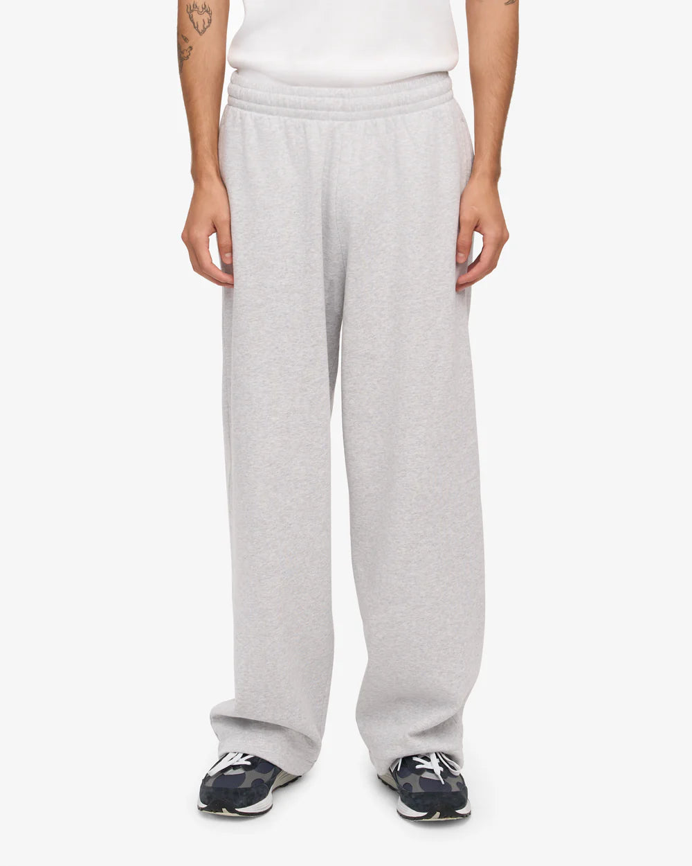 Organic Straight Leg Sweatpants Snow Melange
